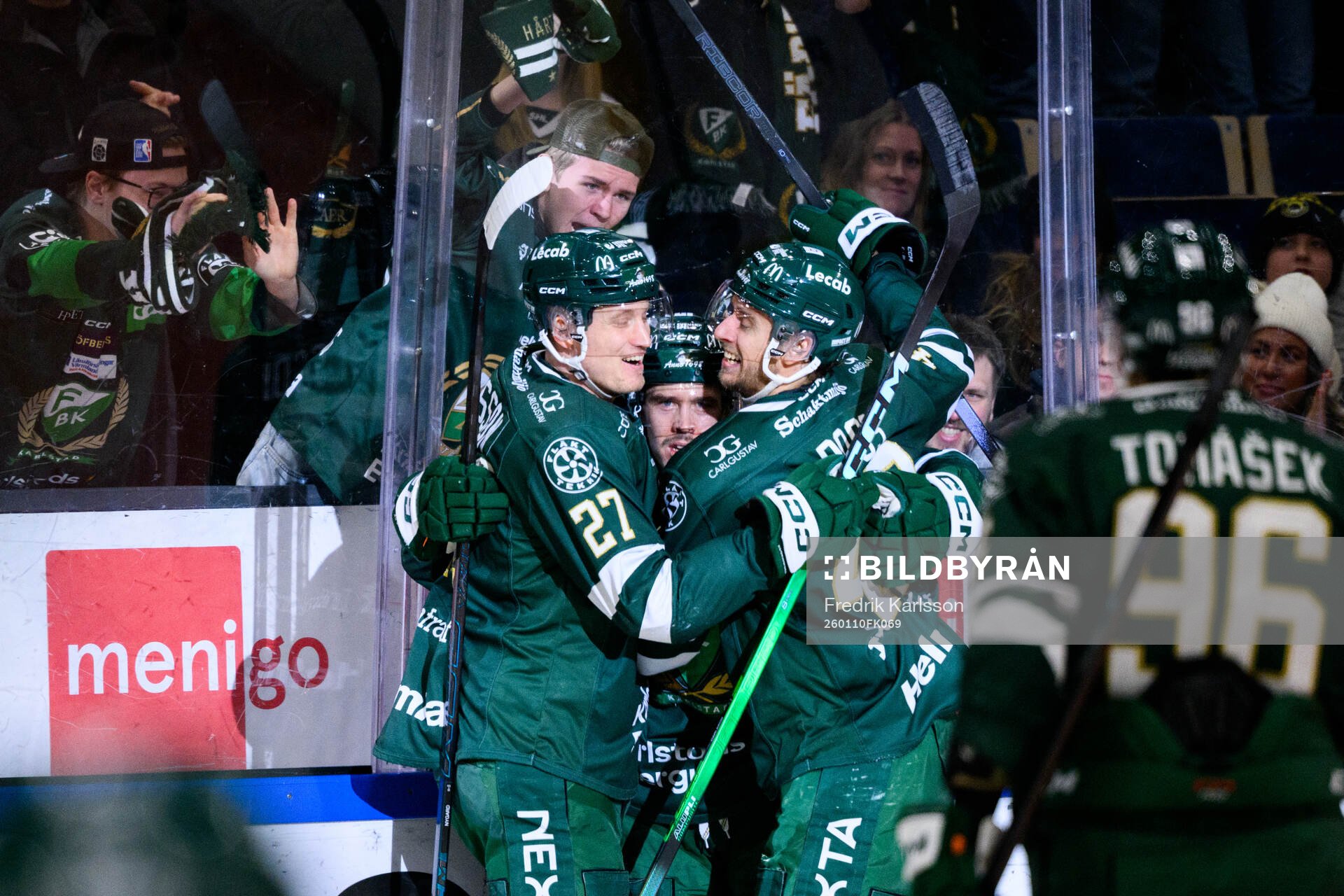Färjestads Gabriel Carlsson , Joakim Nygård och Filip
