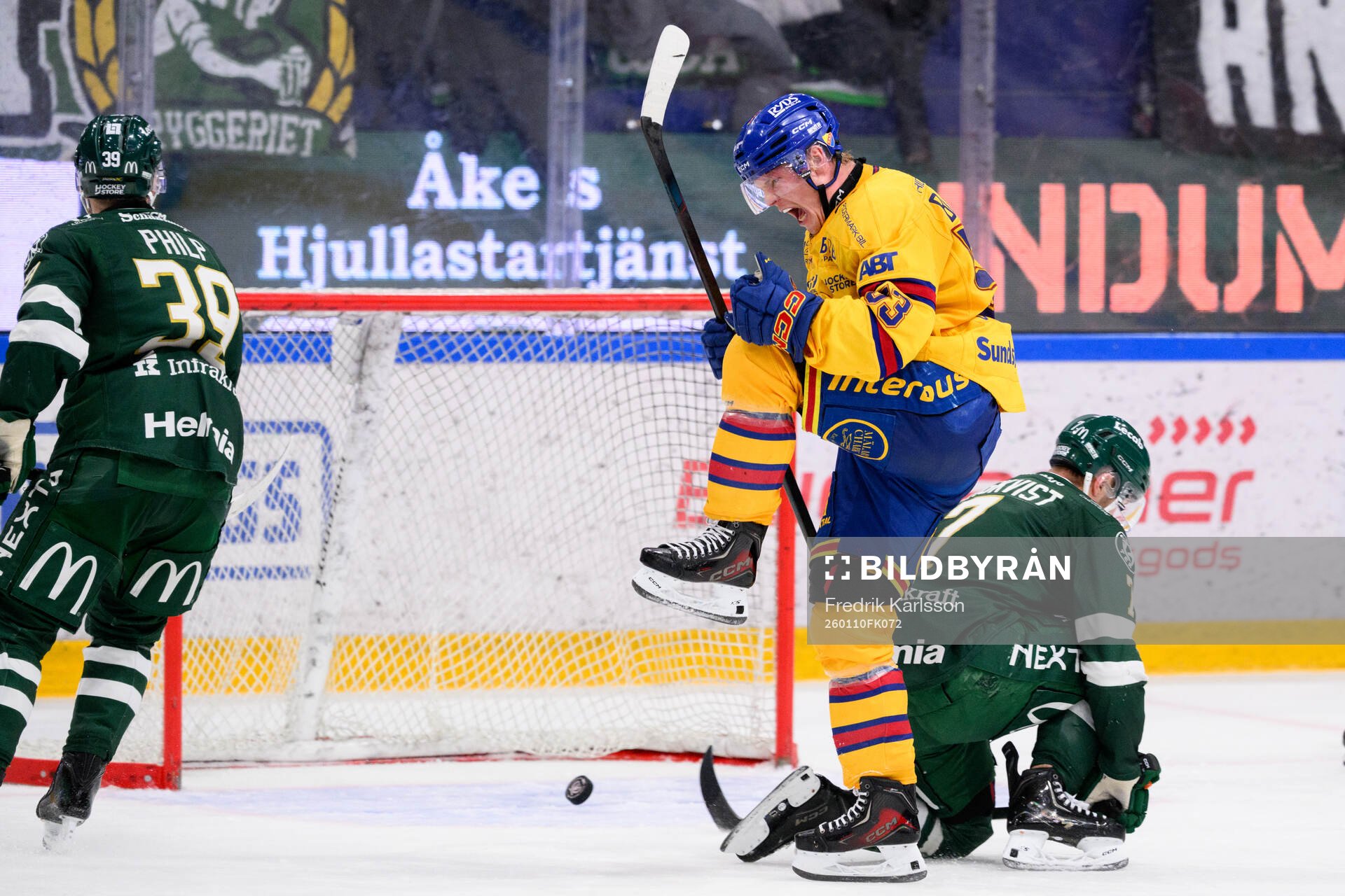 Djurgårdens David Blomgren jublar