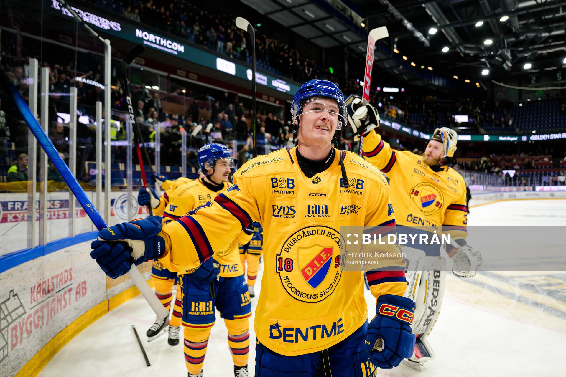 Djurgårdens Gustav Lindström jublar