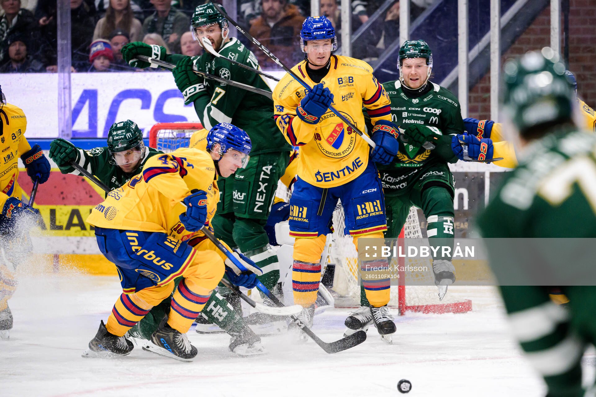 Färjestads Marian Studenic, Radim Zohorna och Oskar Steen