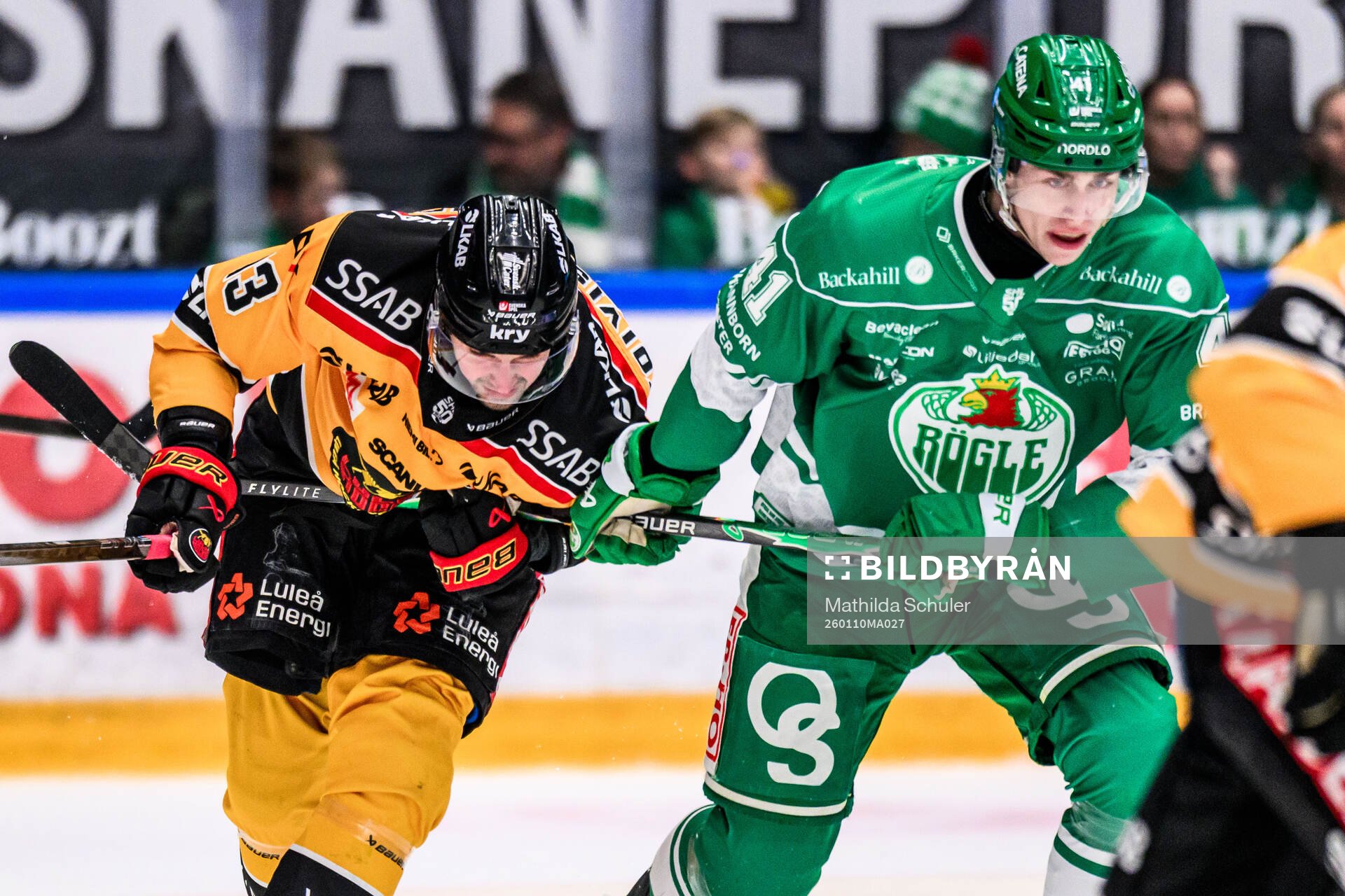 Luleås Eetu Koivistoinen och Rögles Simon Zether