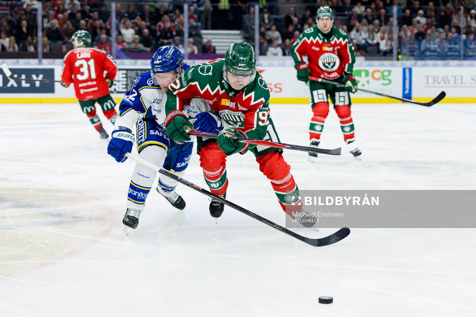 Leksands Kalle Östman och Frölundas Filip Cederqvist