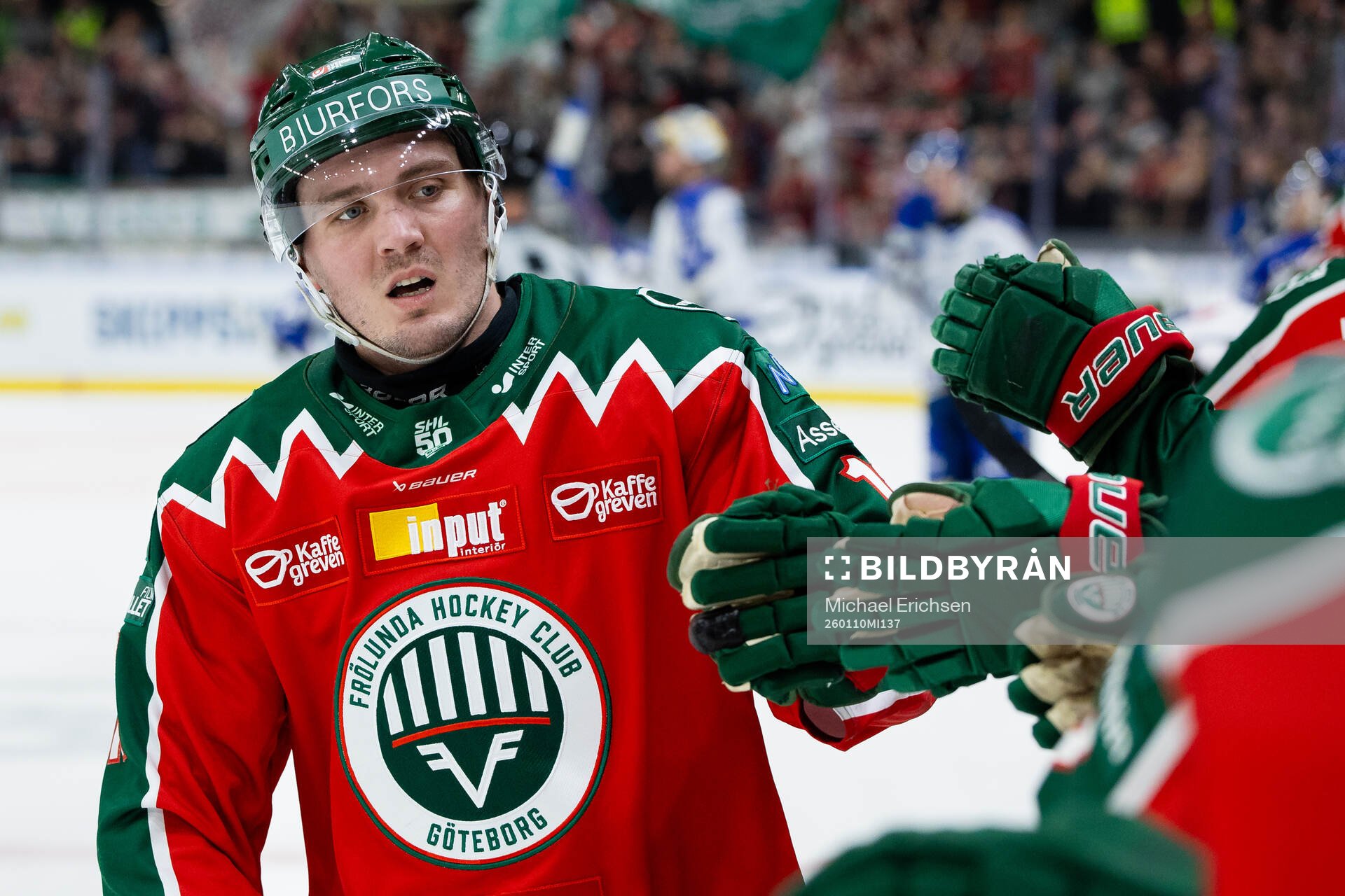 Frölundas Max Lindholm jublar