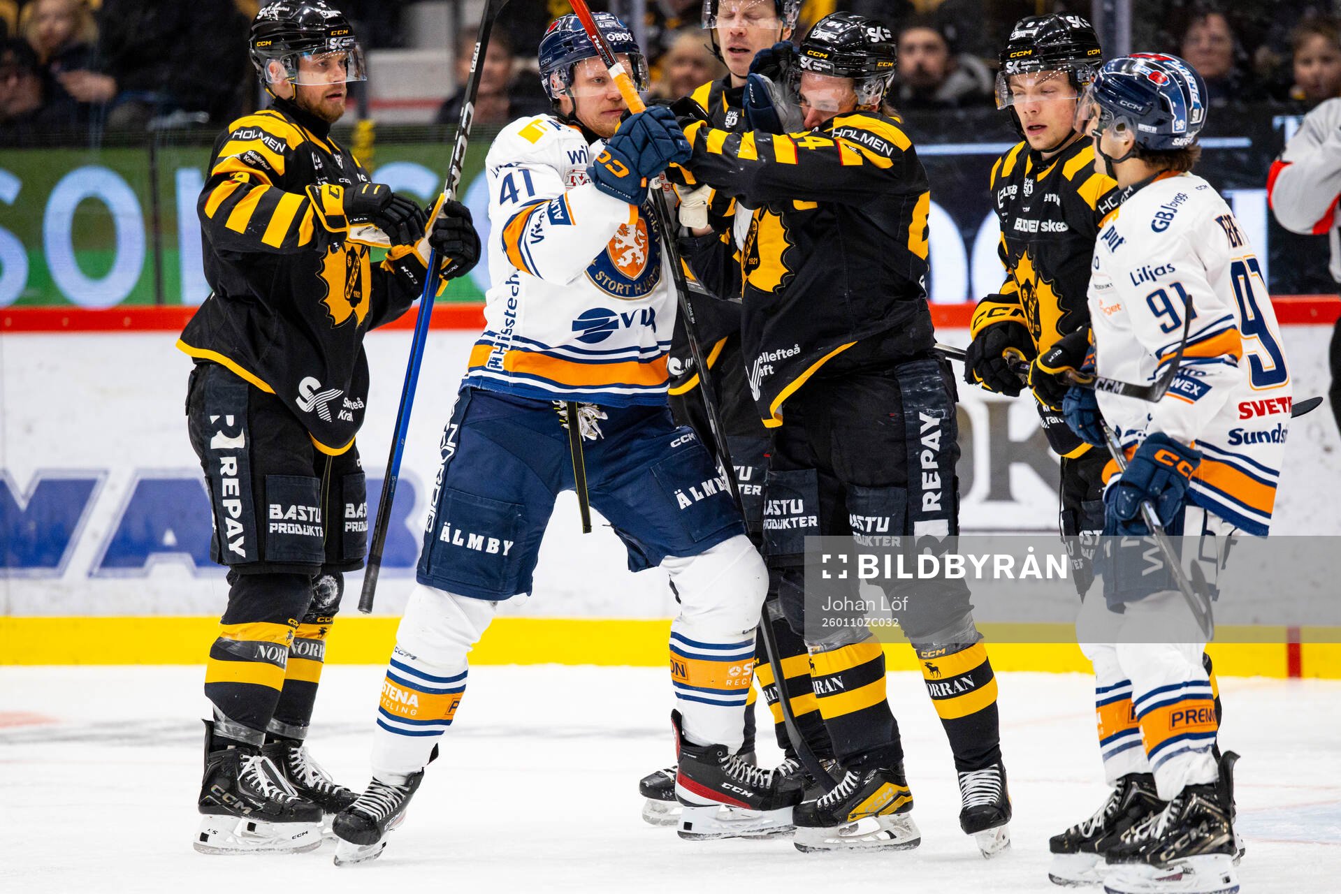 Växjös Ludvig Nilsson och Skellefteås Jonathan Pudas i