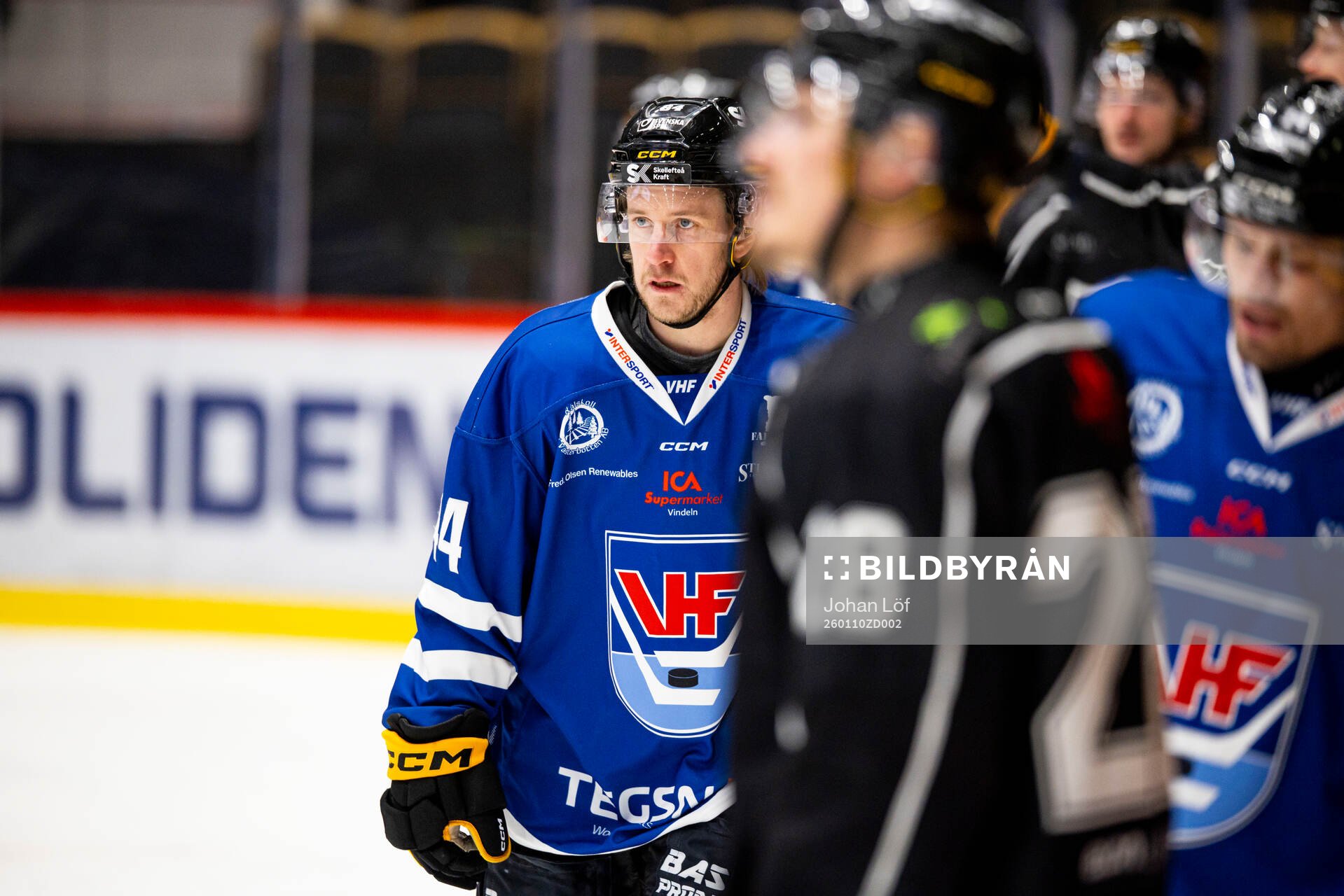 Skellefteås Jonathan Pudas innan ishockeymatchen i SHL