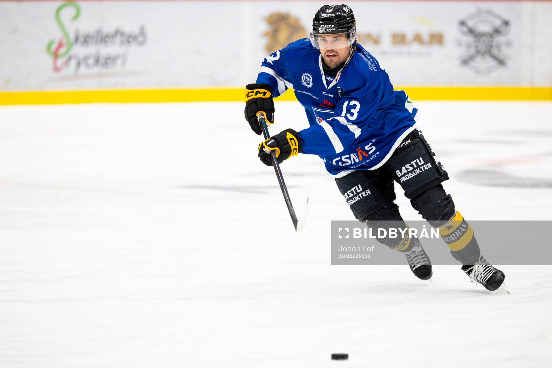 Skellefteås Andreas Johnson innan ishockeymatchen i SHL