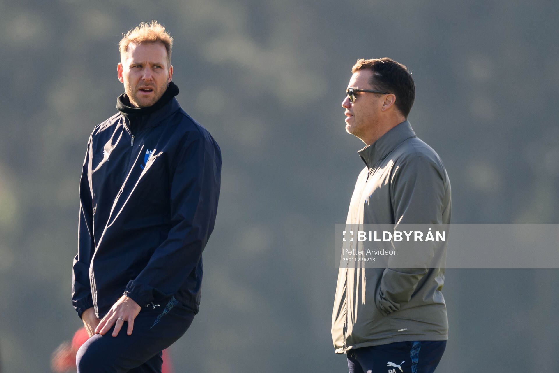 Top Talent Manager Ola Toivonen och fotbollschef Daniel