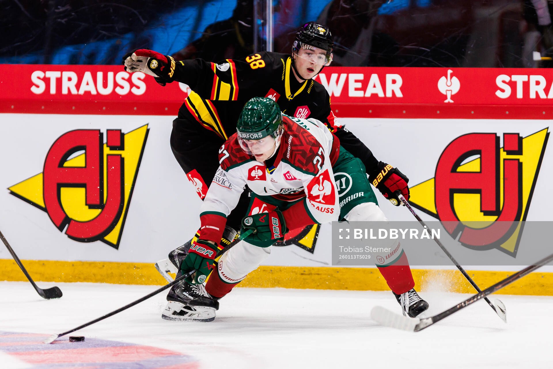 Gustav Hillström of Brynäs and Theodor Niederbach of