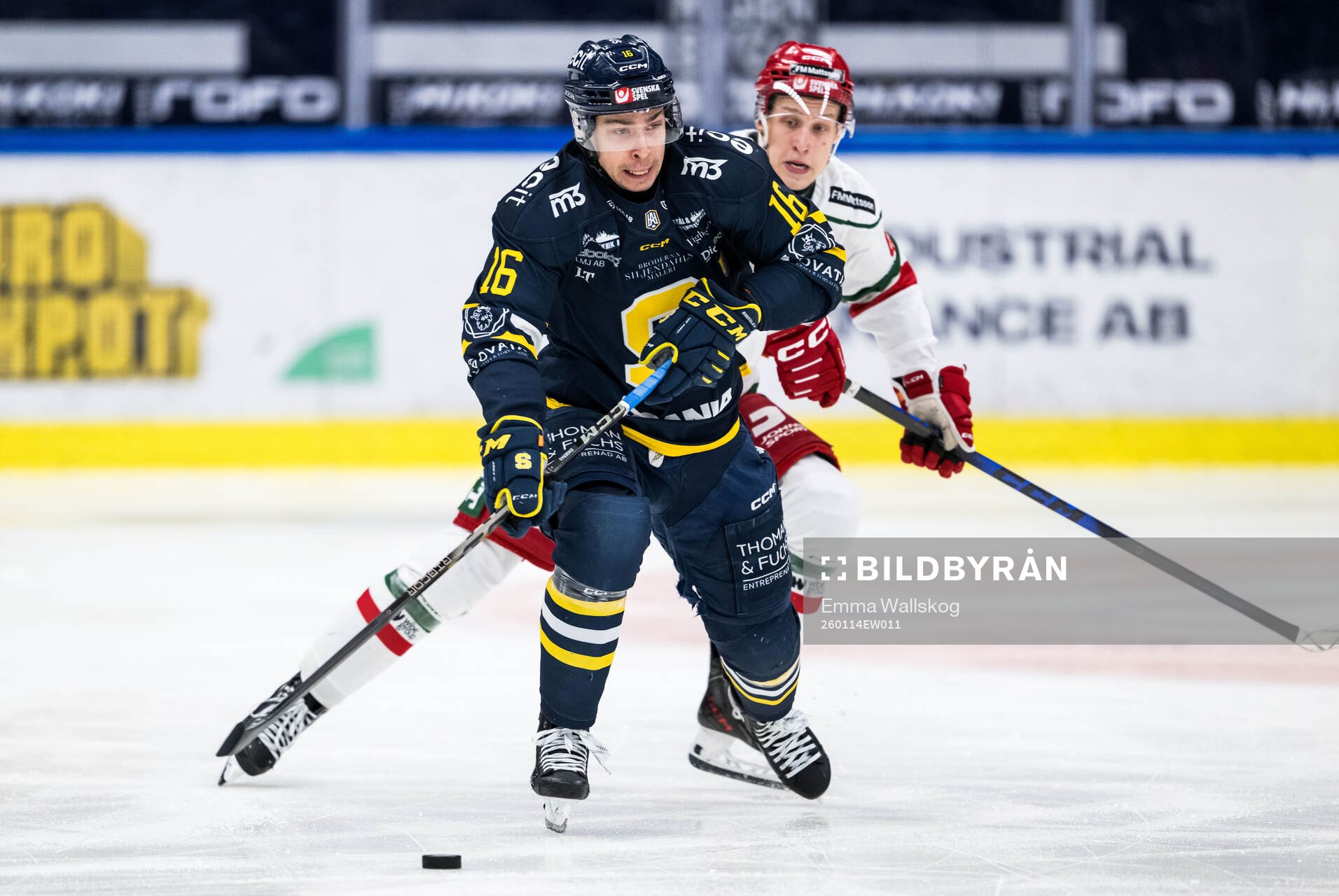 Södertäljes Filip Engarås och Moras Romeo Edvardsen