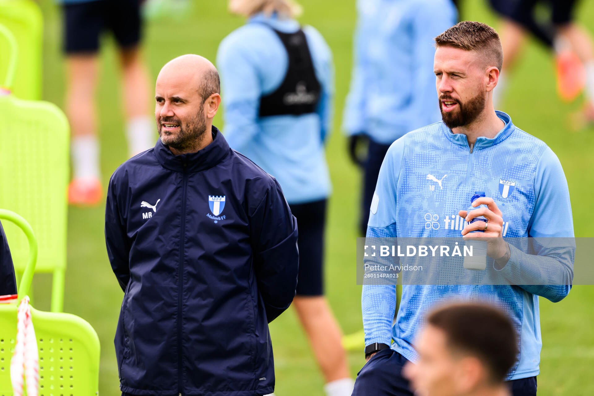 Huvudtränare Miguel Angel Ramirez och Pontus Jansson
