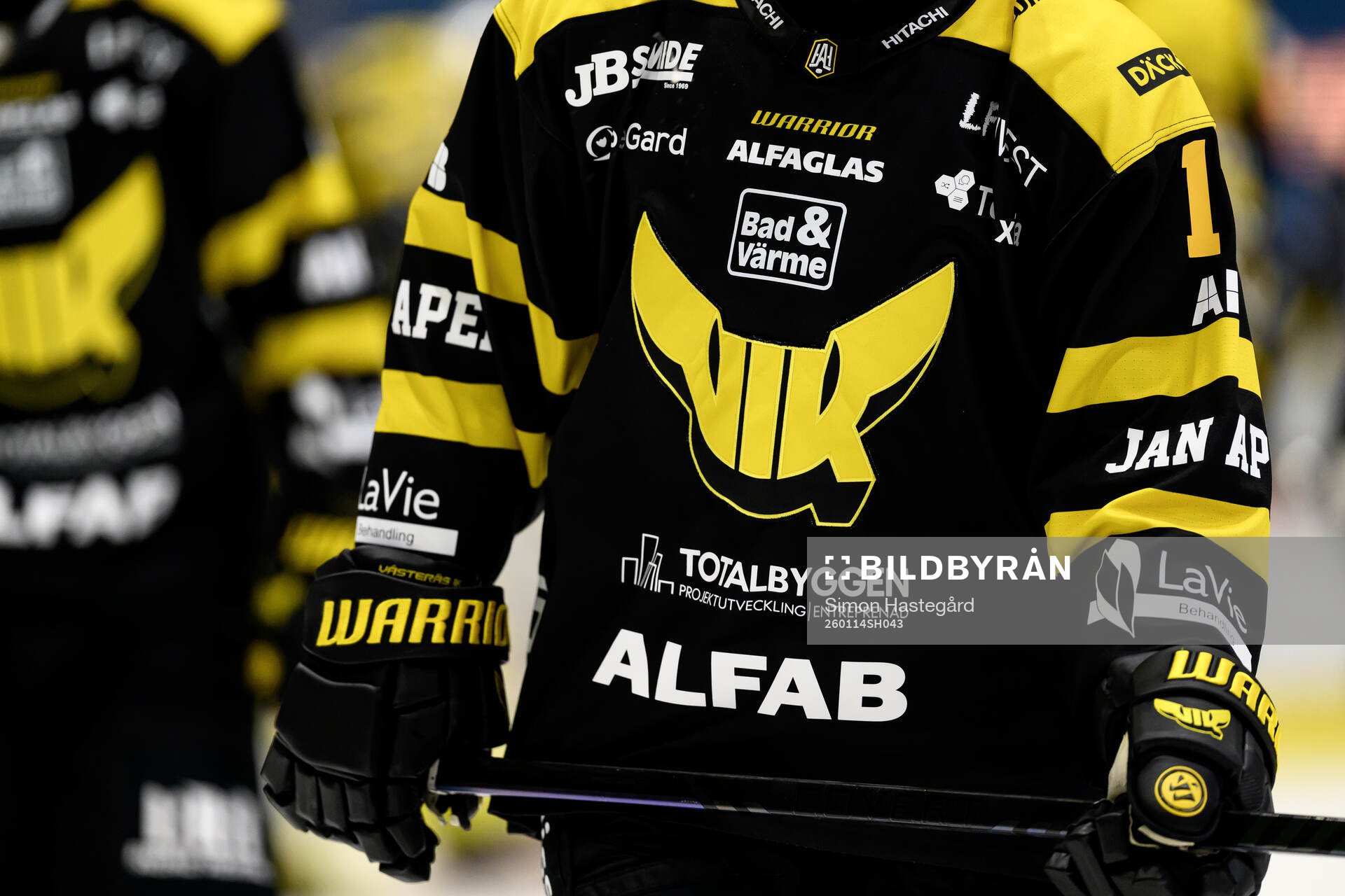 Västerås klubbmärke på matchtröja