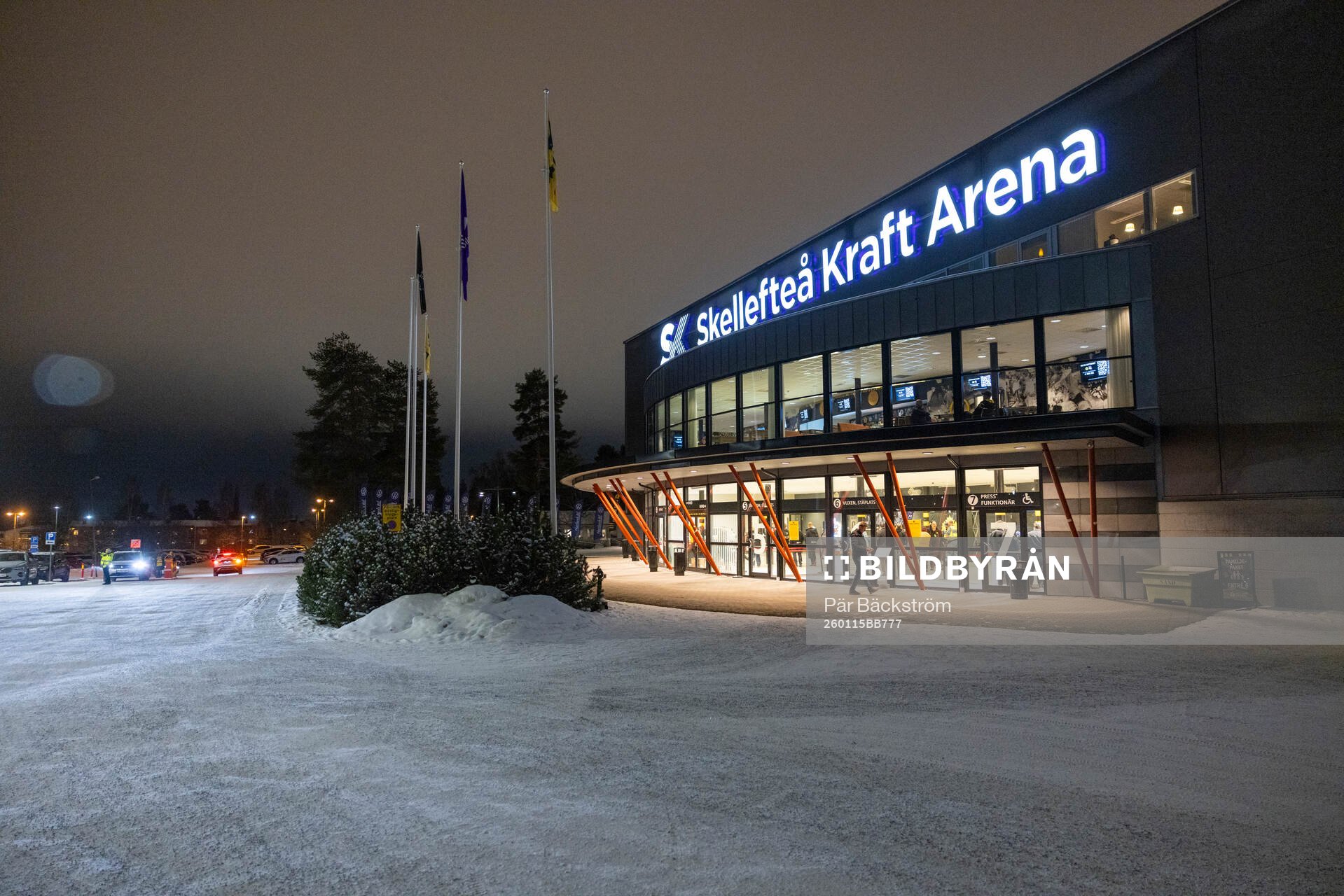 Exteriör vy av Skellefteå Kraft arena