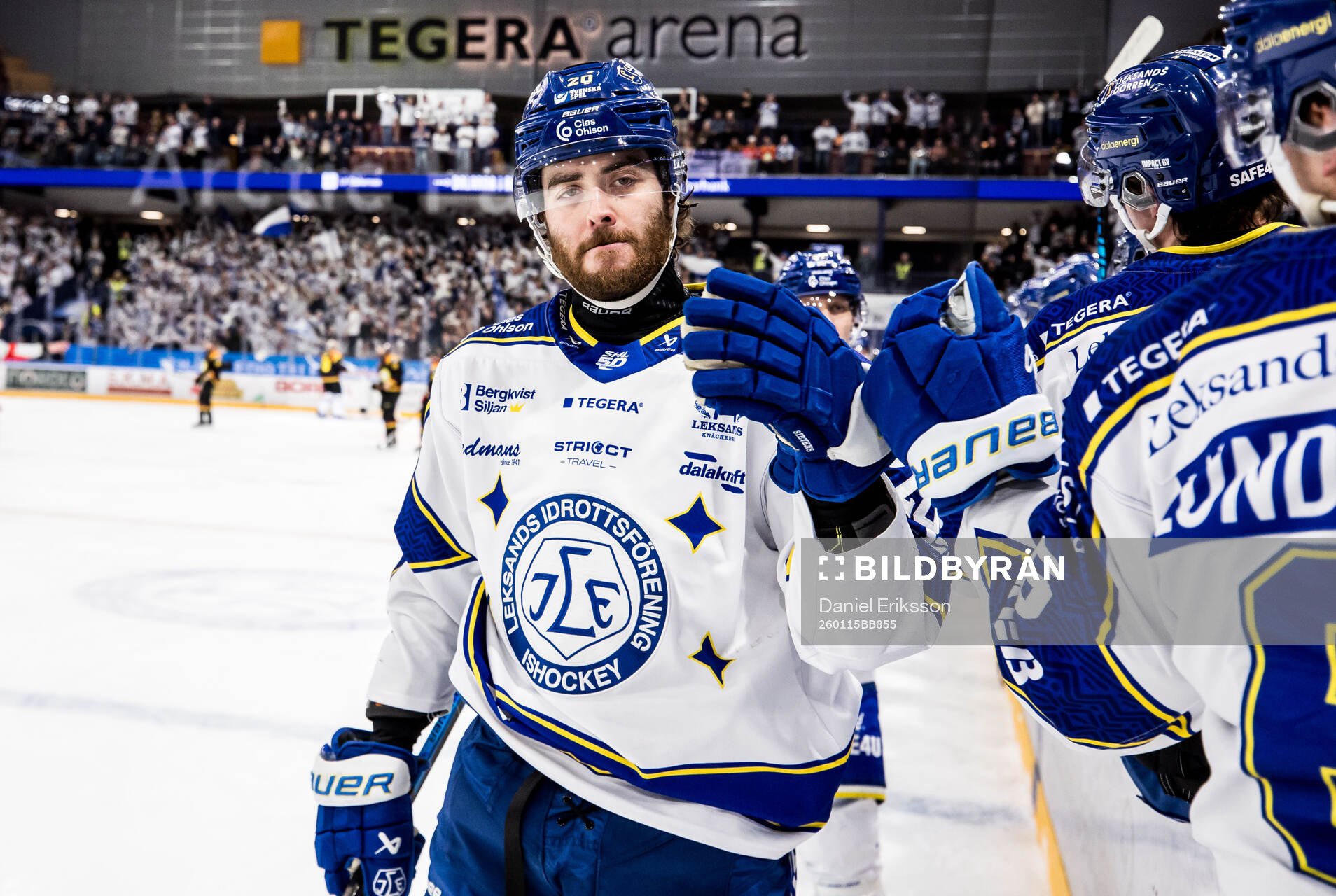 Leksands Nolan Stevens jublar