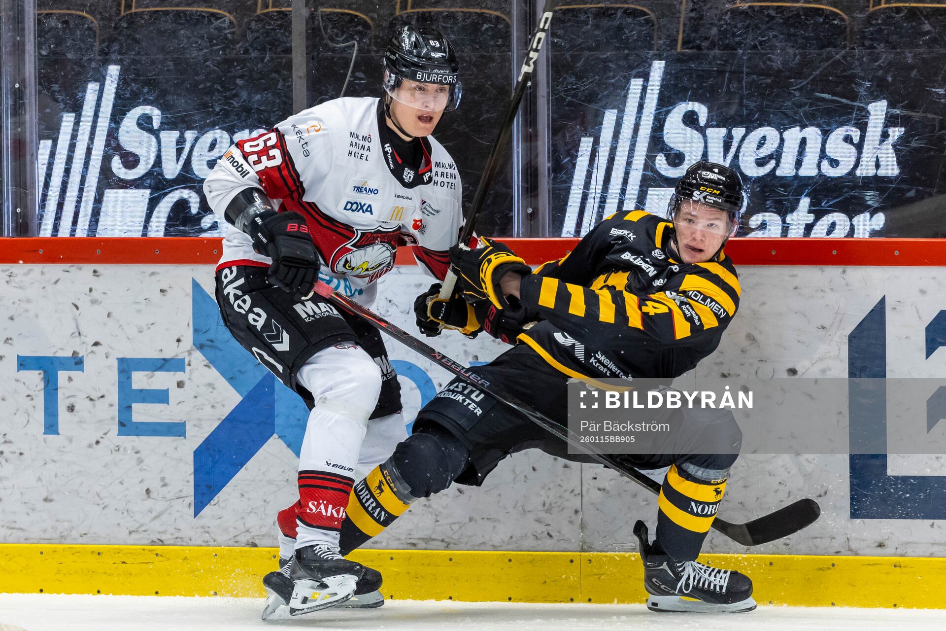 Malmös Fredrik Händemark och Skellefteås Rasmus Bergqvist