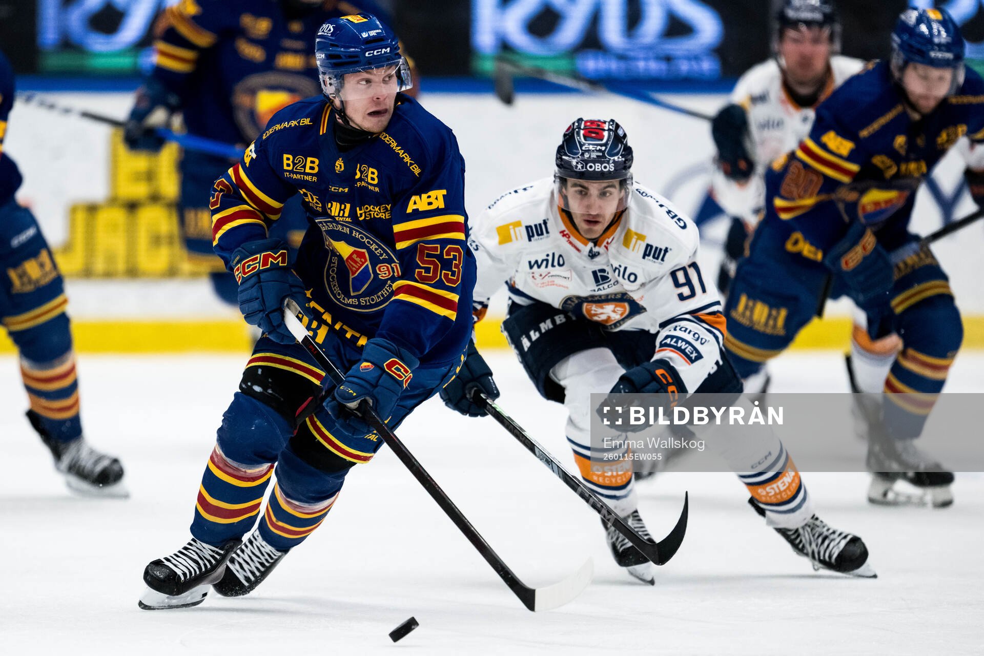 Djurgårdens David Blomgren och Växjös Felix Robert