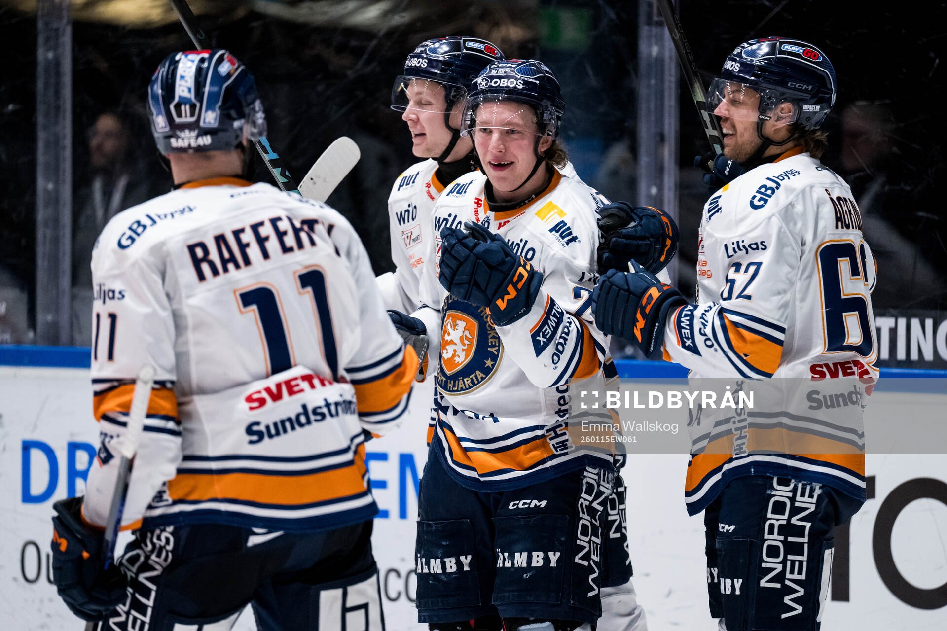 Växjös Karl Henriksson, Morgan Anderberg, Manuel Ågren