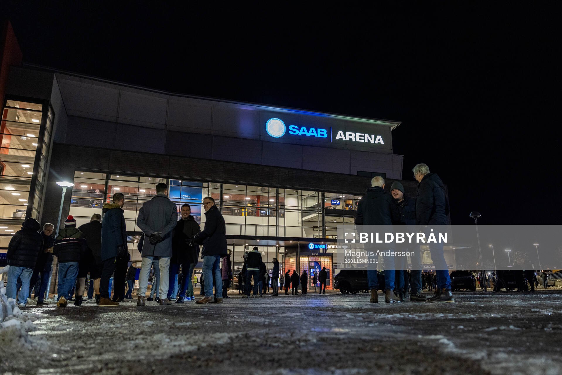 Exteriör vy av Saab Arena