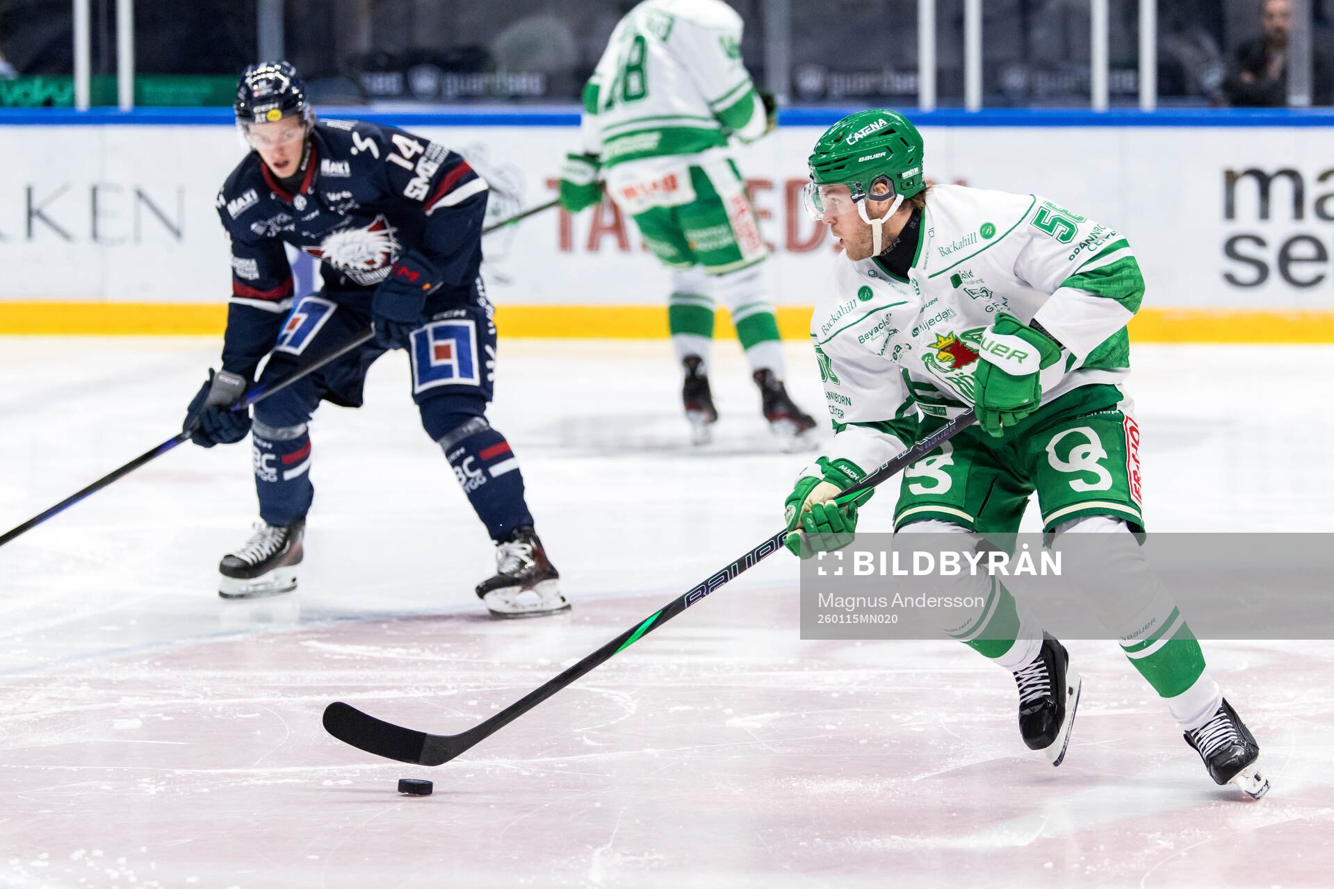 Linköpings Loke Krantz och Rögles Filip Johansson