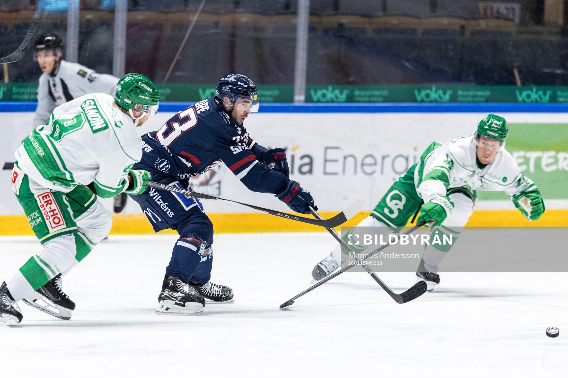 Linköpings Nicholas Shore och Rögles Mattias Göransson