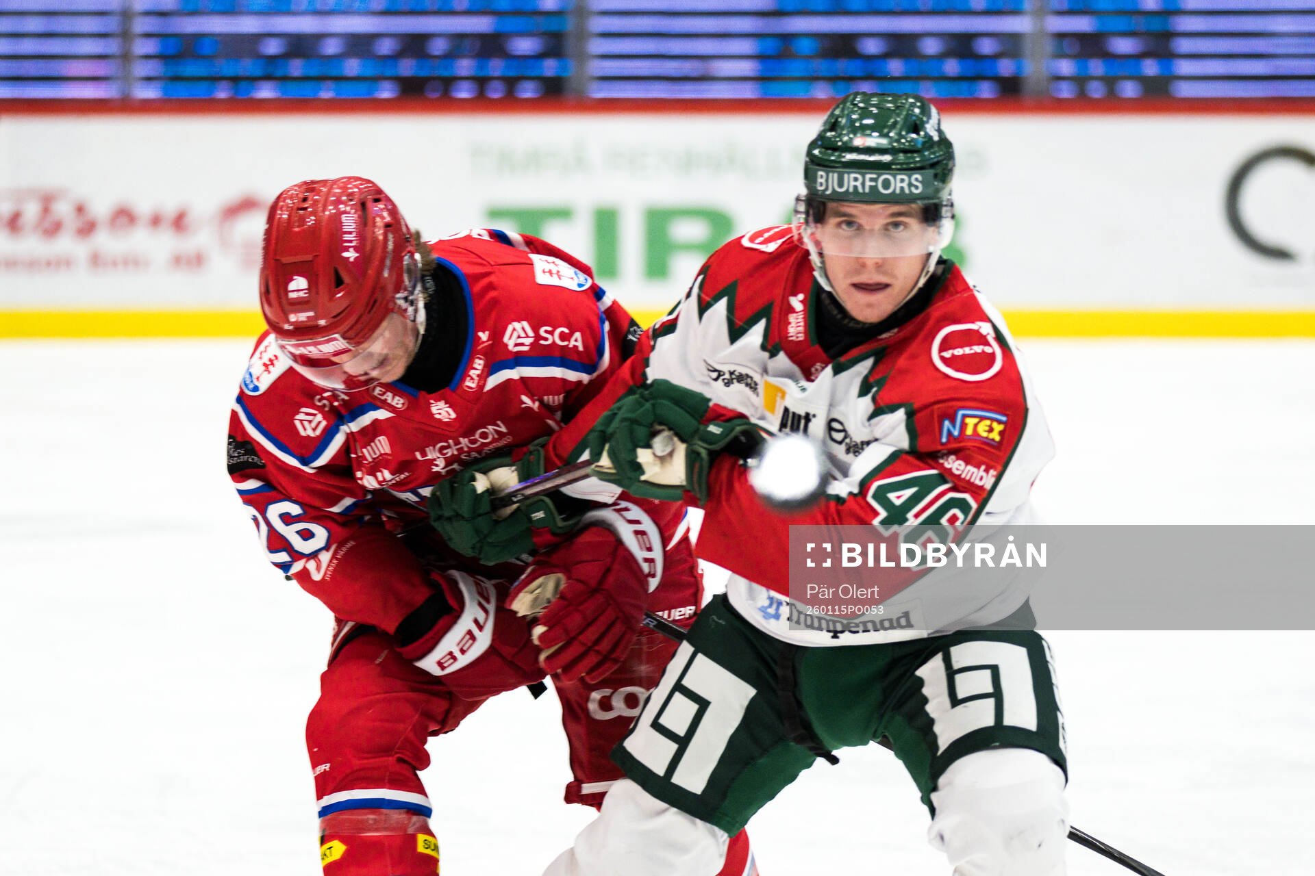 Timrås Anton Heikkinen och Frölundas Dominik Egli