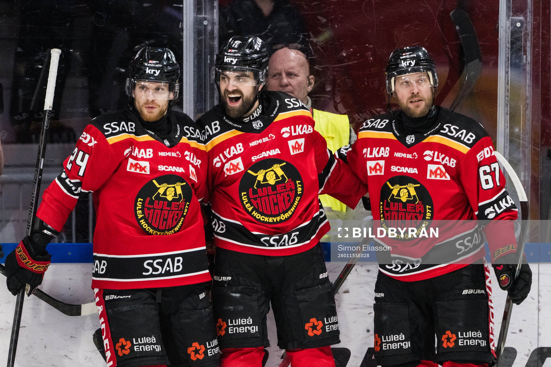 Luleås Brendan Shinnimin, Frederic Allard och Linus Omark