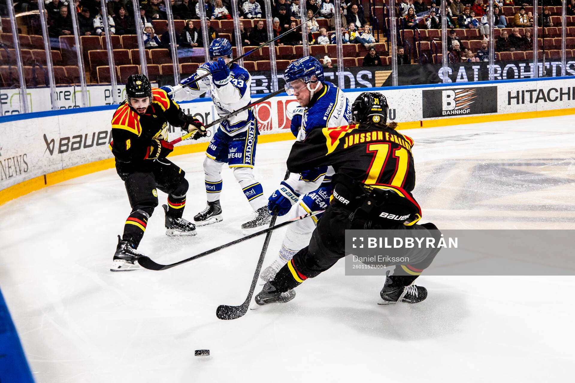Brynäs Bobby Trivigno och Leksands Olle Strandell och