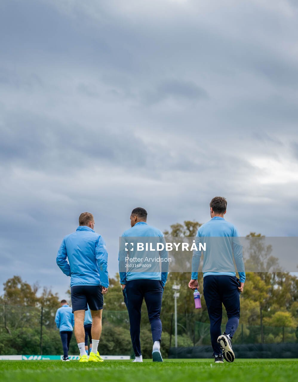 Oscar Lewicki, Martin Olsson and Kenan Busuladzic of Malmö