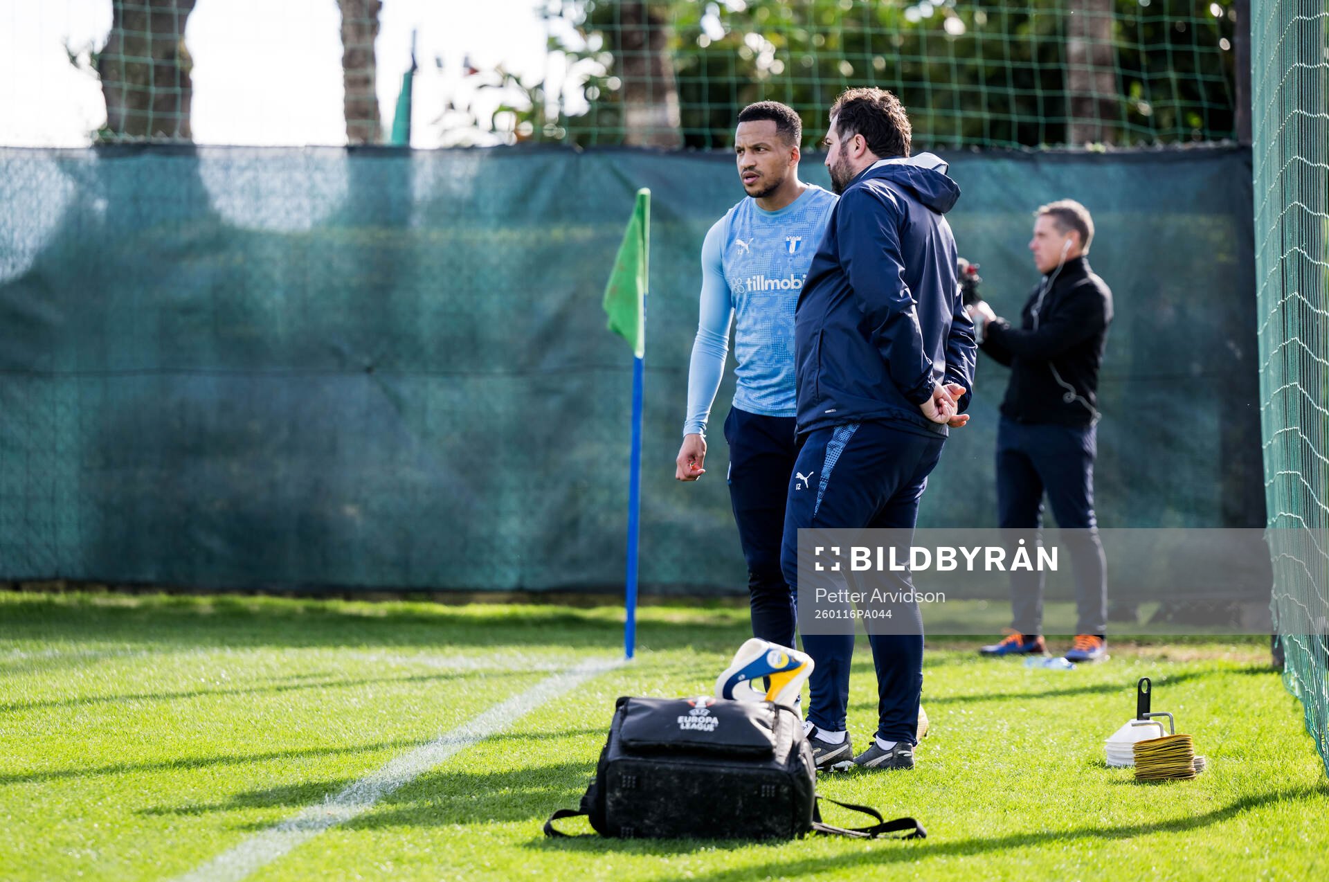 Martin Olsson and Doctor Igor Zindovic of Malmö FF