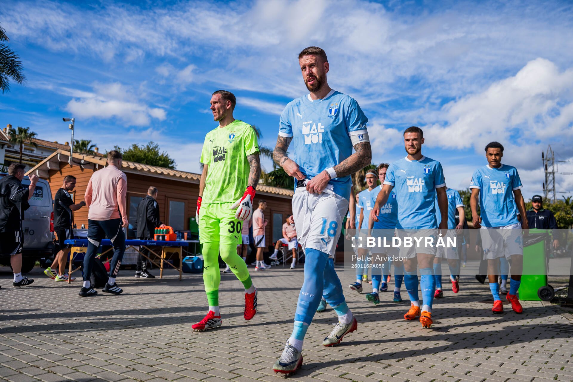 Goalkeeper Robin Olsen, Pontus Jansson, Gabriel Busanello