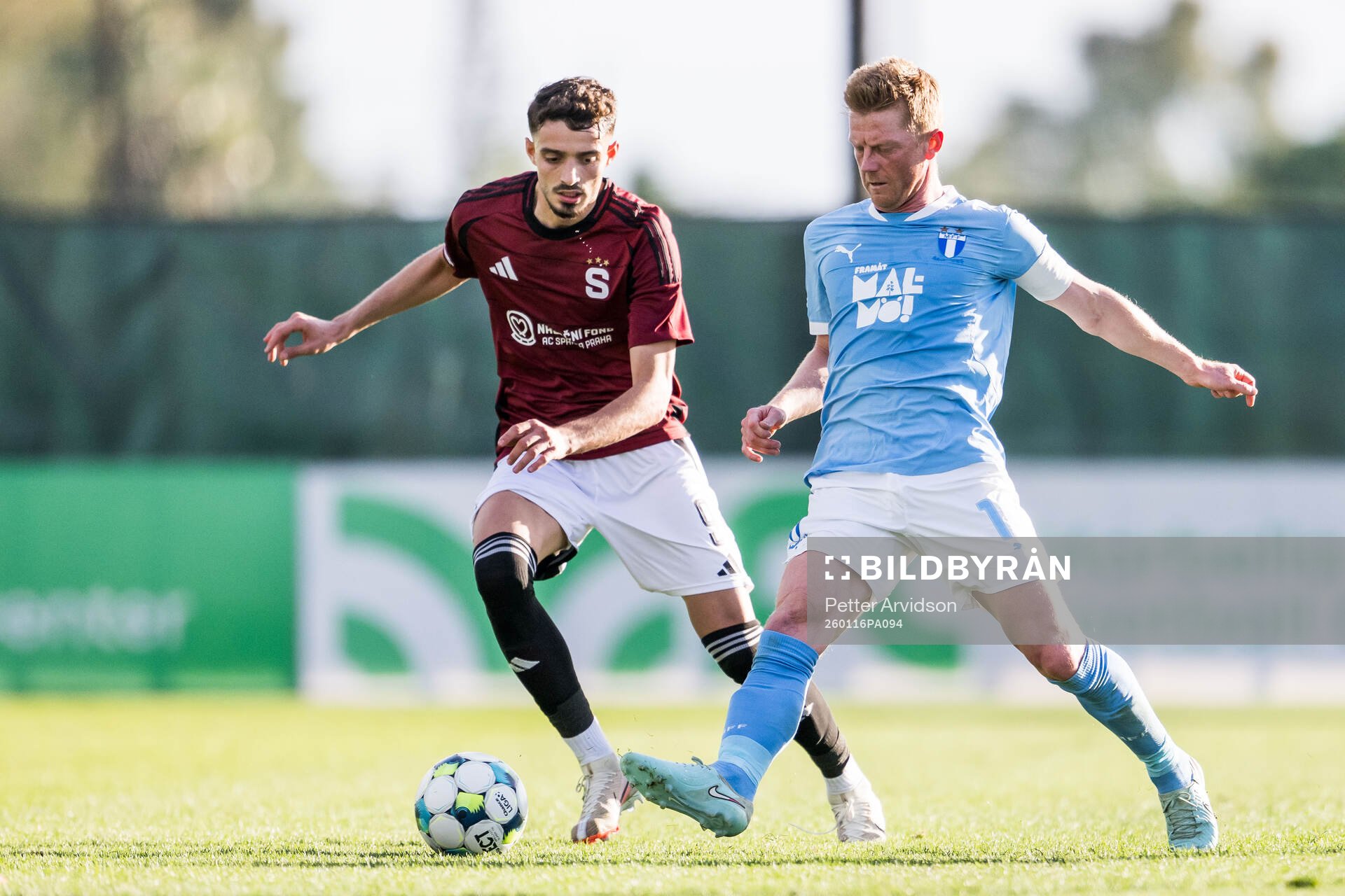 Albion Rrahmani of Sparta Prag and Anders Christiansen of