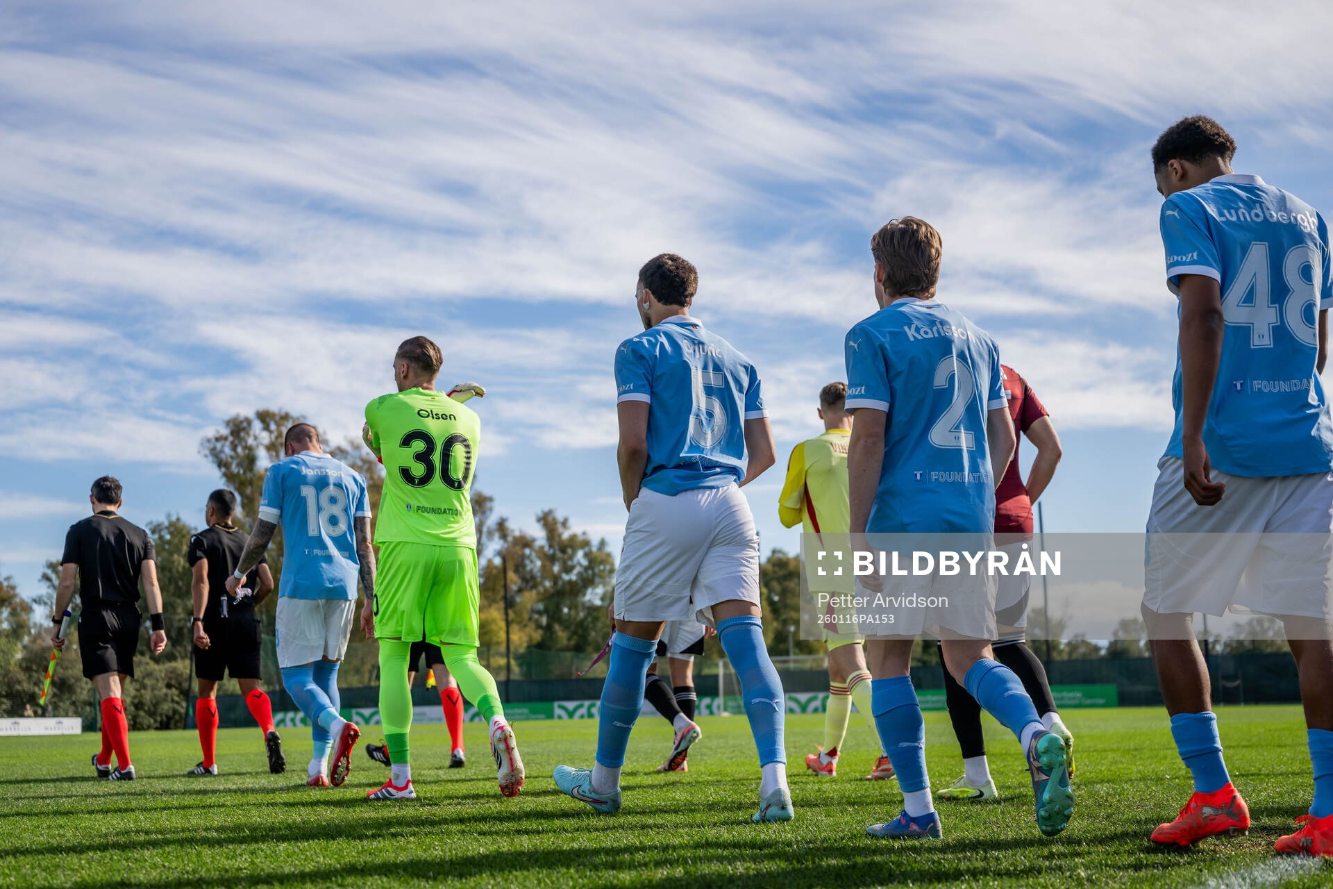 Pontus Jansson, goalkeeper Robin Olsen, Andrej Djuric,