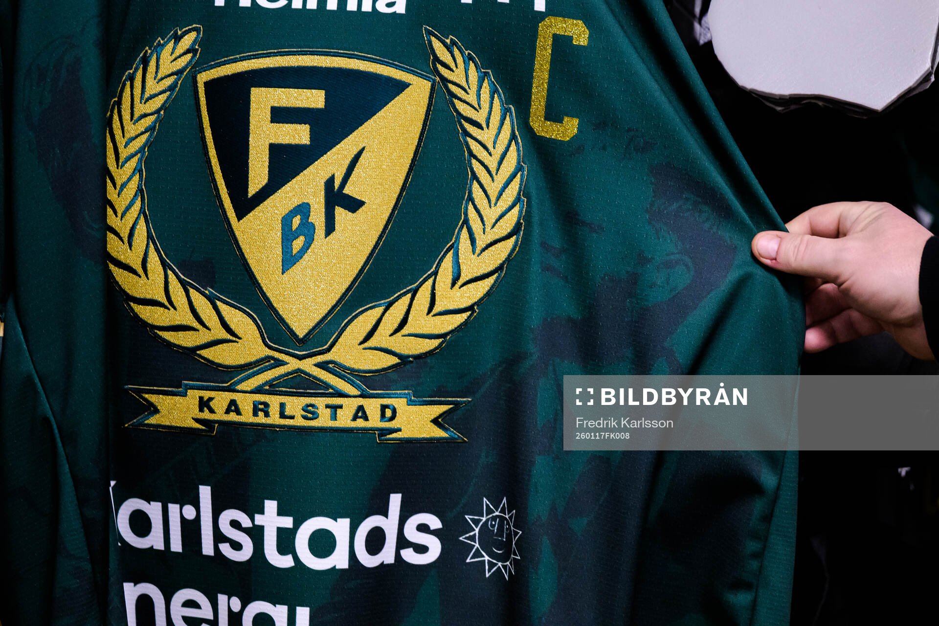 Färjestads specialtröja, designad av Oscar Magnusson för