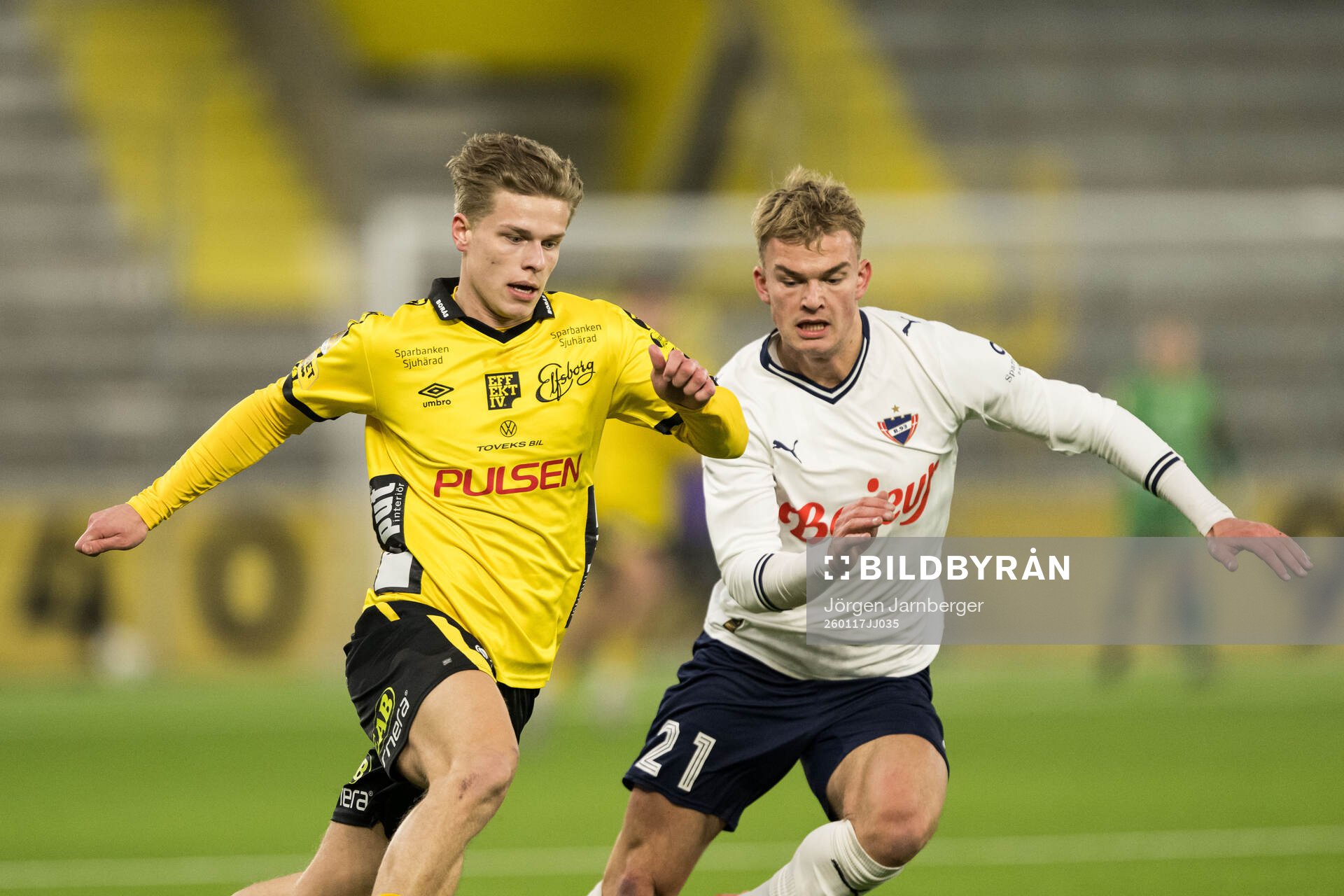 Elfsborgs Gottfrid Rapp och B.93s Gustav Hojbjerg