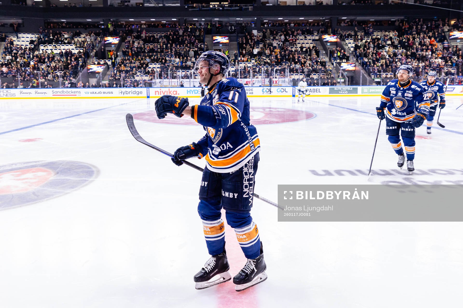 Växjös Brogan Rafferty jublar
