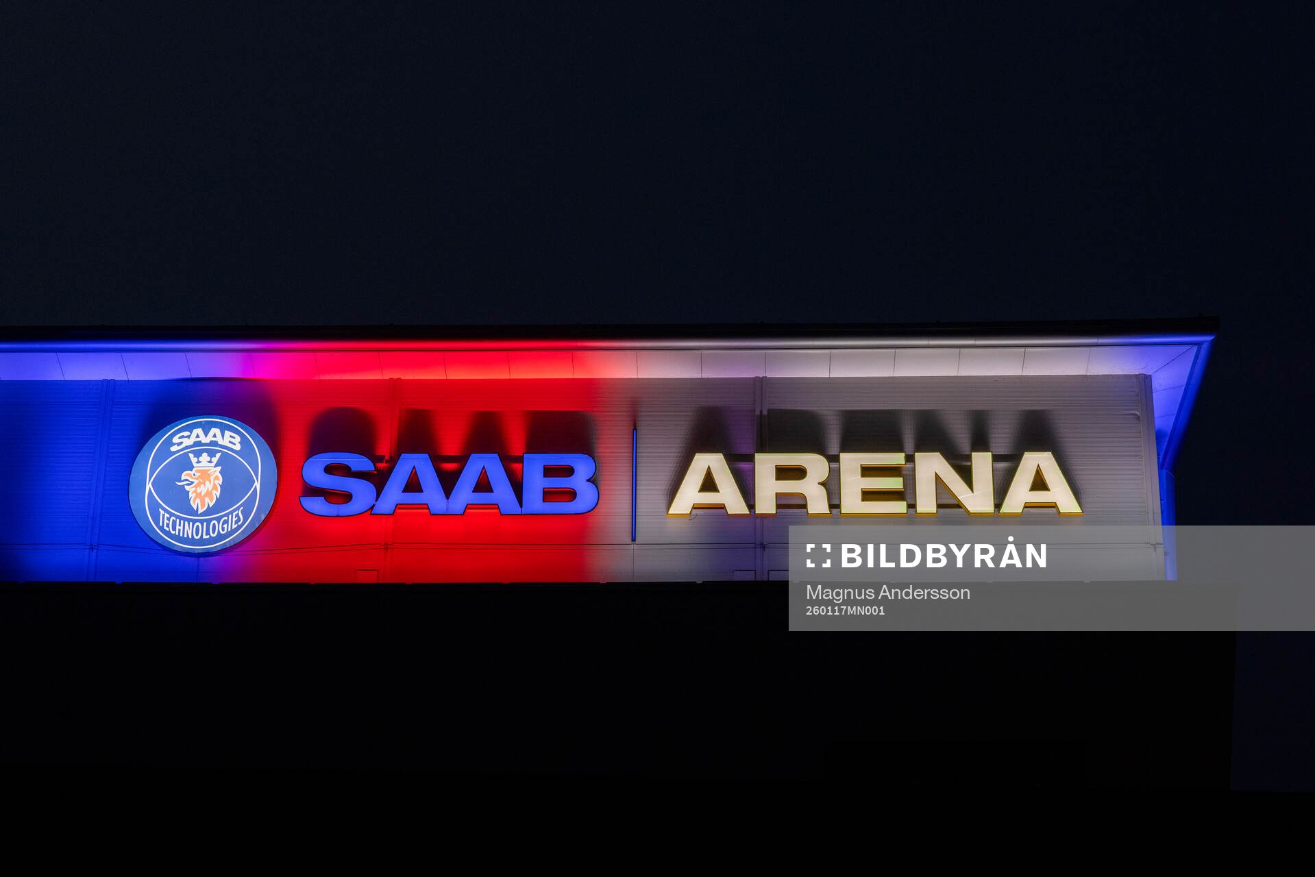 Exteriör vy av Saab Arena