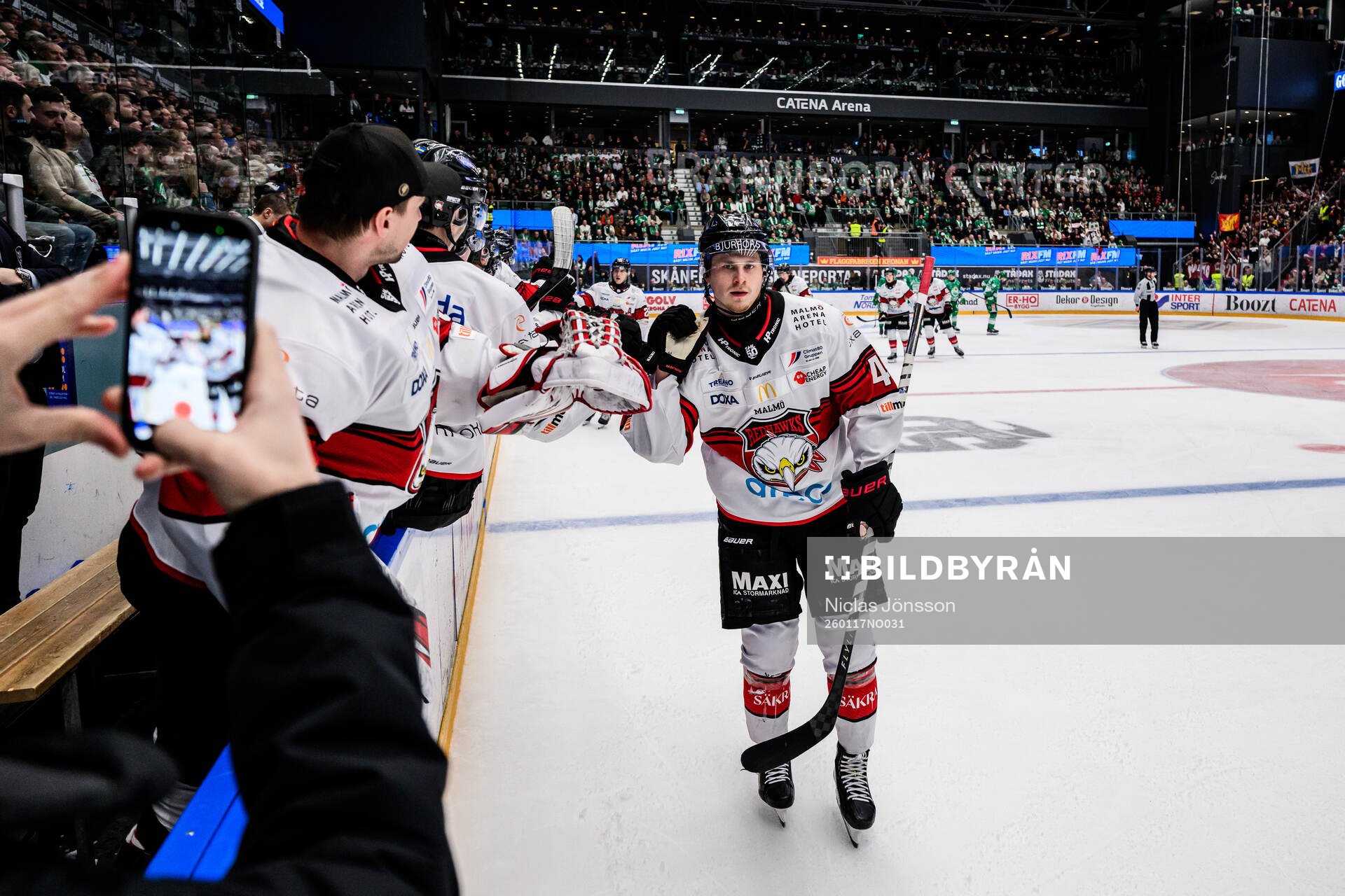 Malmö Redhawks Lauri Pajuniemi jublar