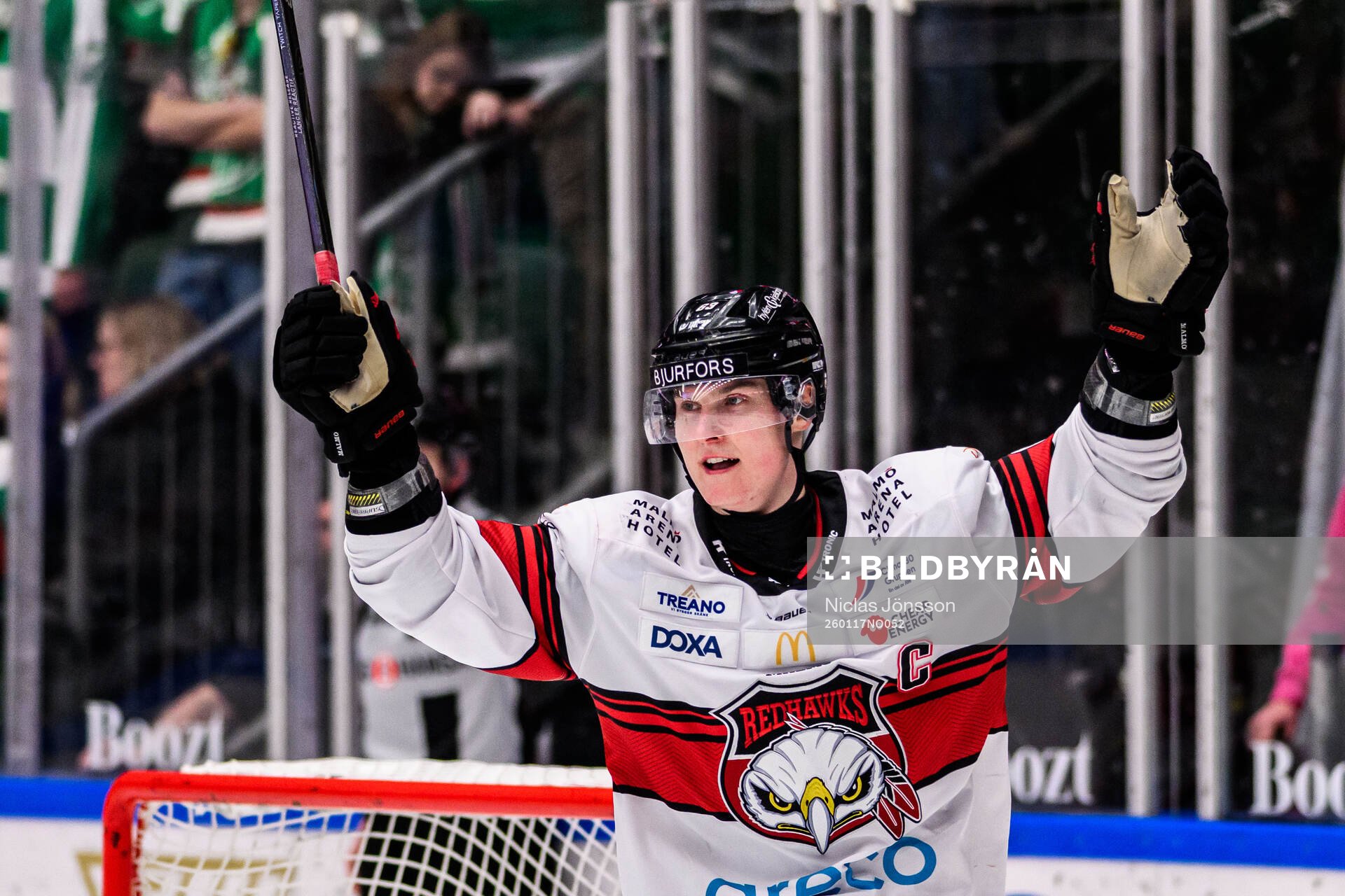 Malmö Redhawks Fredrik Händemark jublar