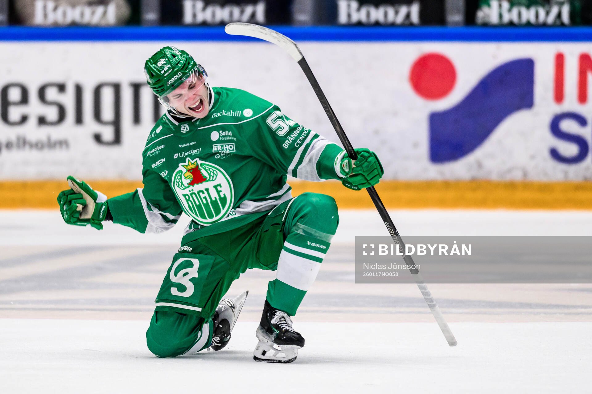 Rögles Felix Nilsson jublar
