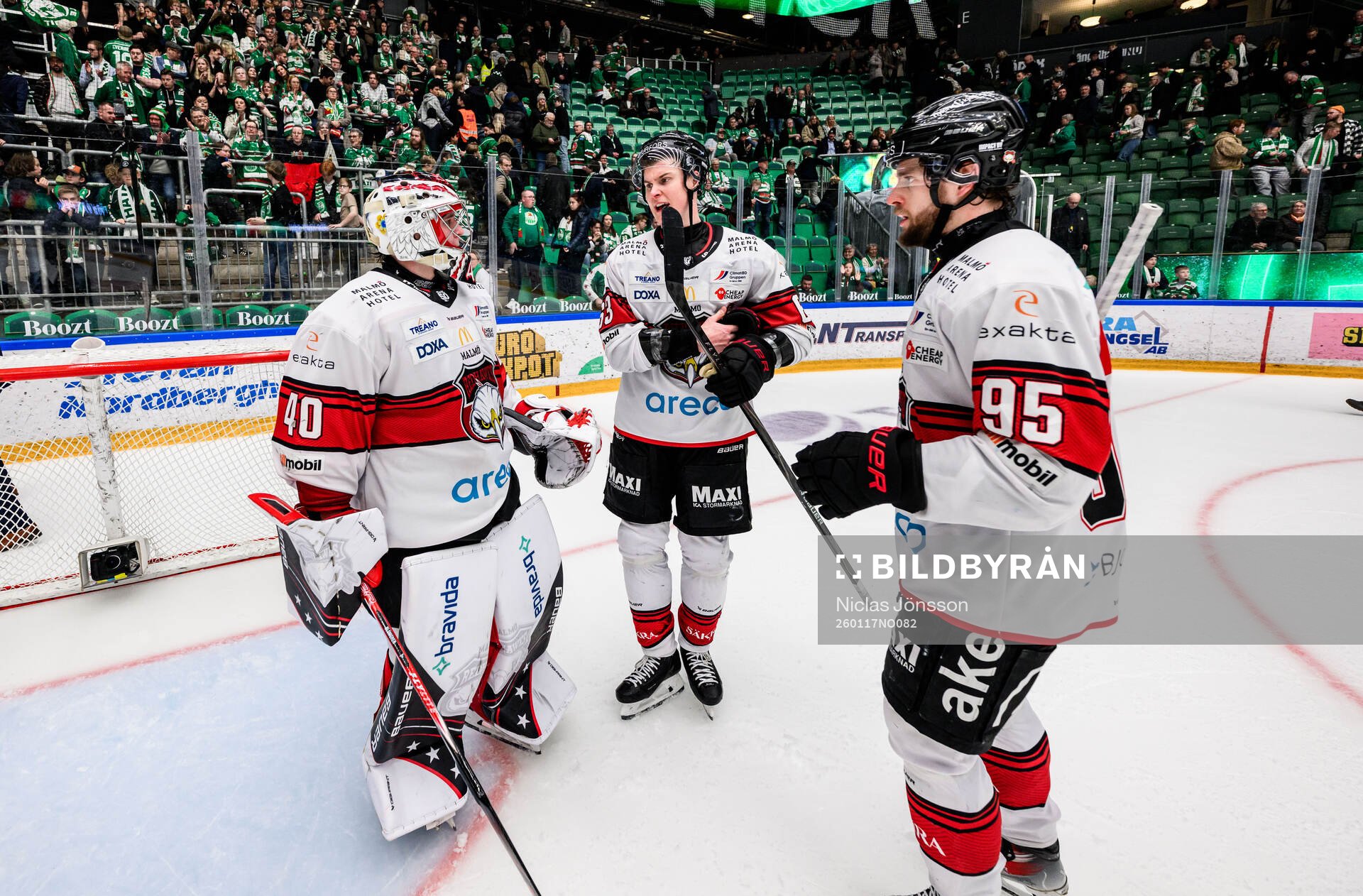 Malmö Redhawks målvakt Oskar Blomgren, Fredrik Händemark