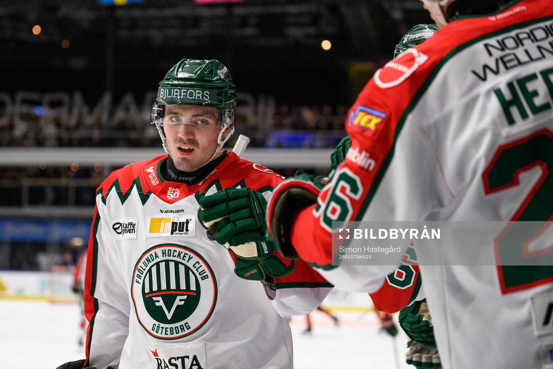 Frölundas Max Lindholm jublar