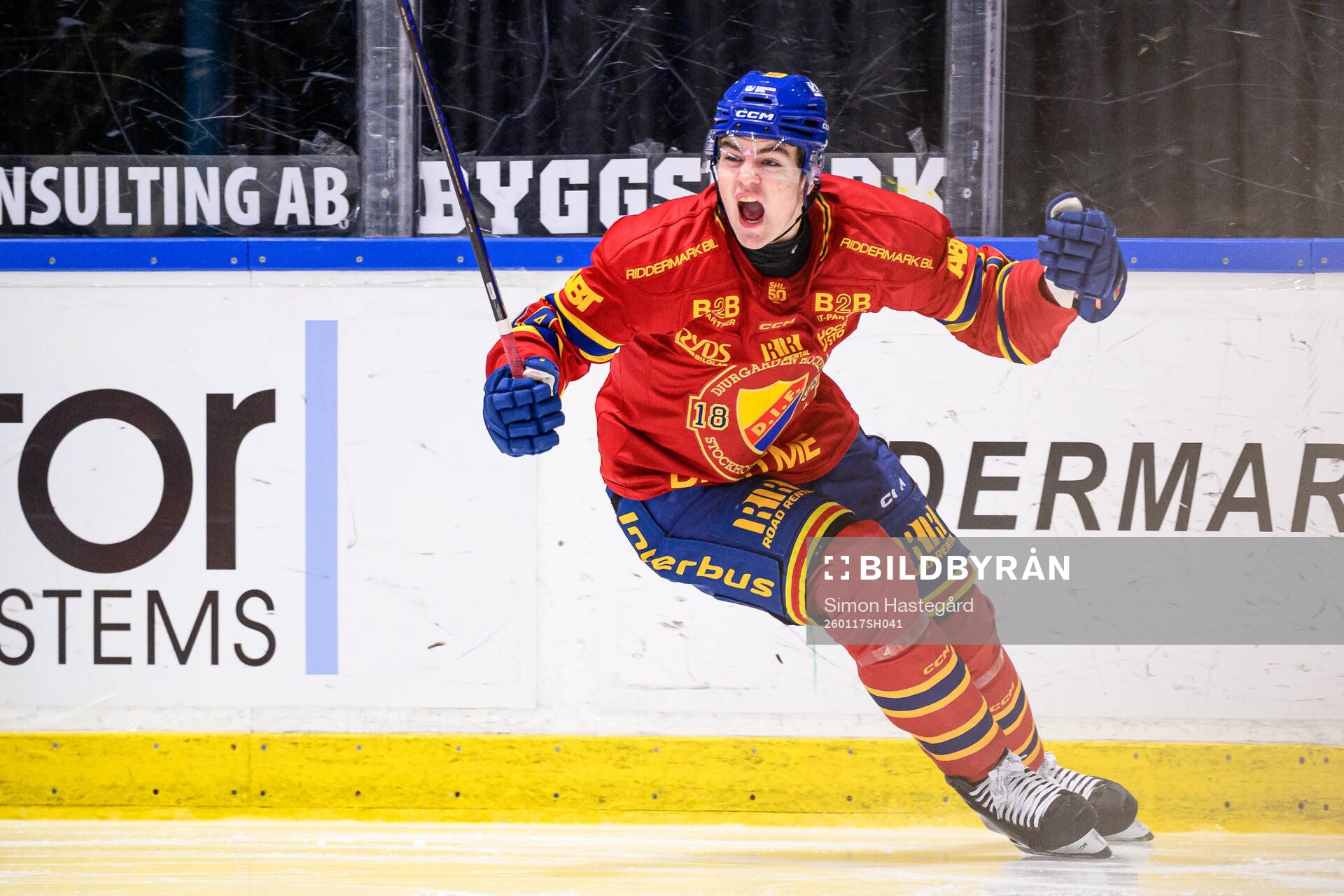 Djurgårdens Anton Frondell jublar