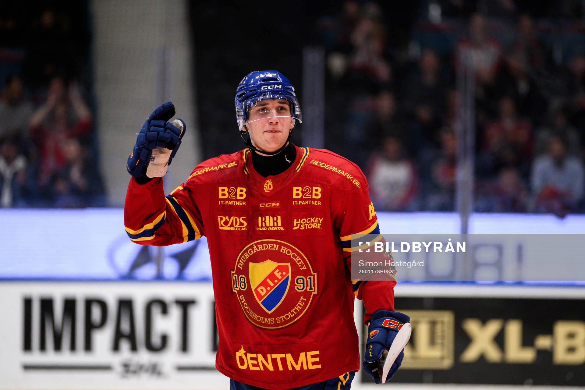 Djurgårdens Victor Eklund reagerar