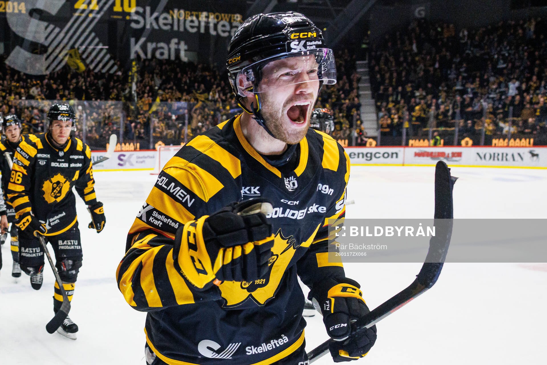 Skellefteås Oscar Lindberg jublar