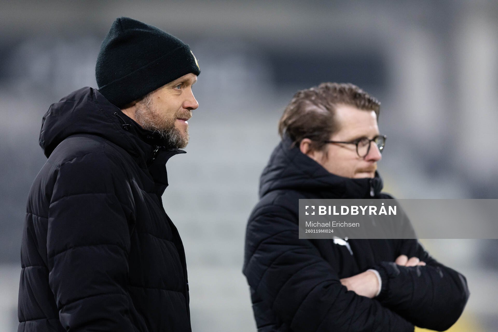 Häckens klubbchef Marcus Jodin och sportchef Erik Friberg