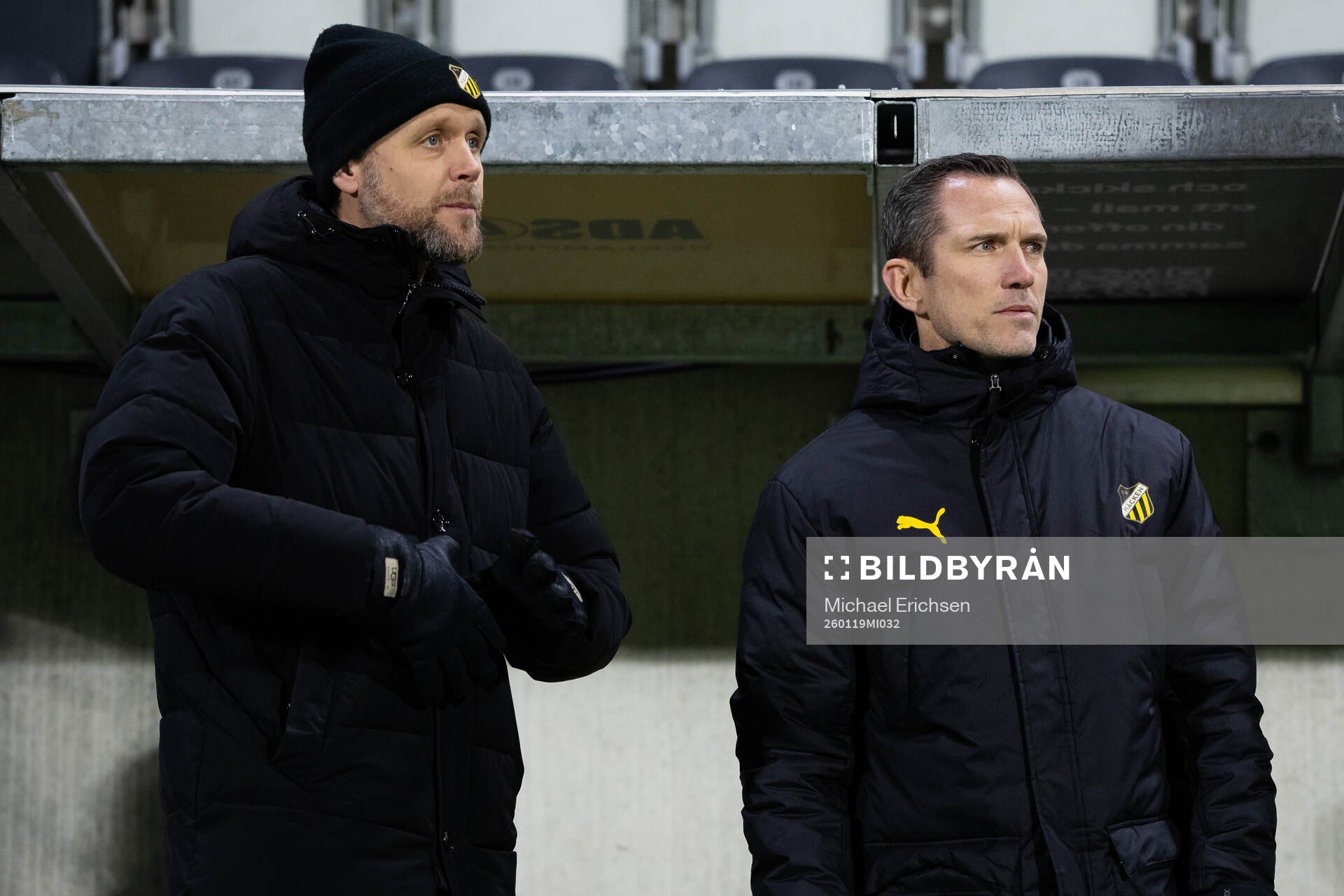 Häckens klubbchef Marcus Jodin och fotbollschef Martin