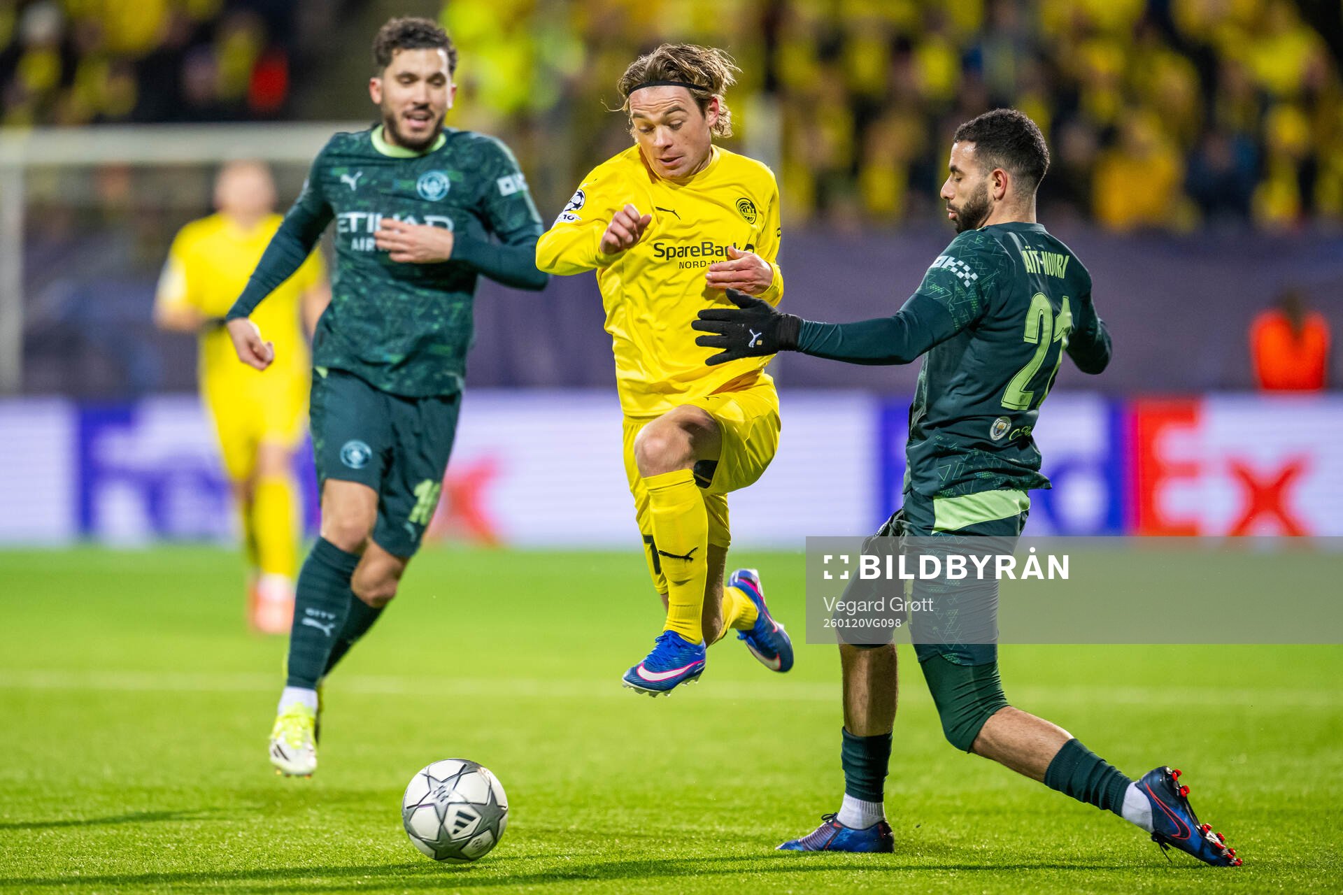 Patrick Berg of Bodø/Glimt and Rayan Ait-Nouri of
