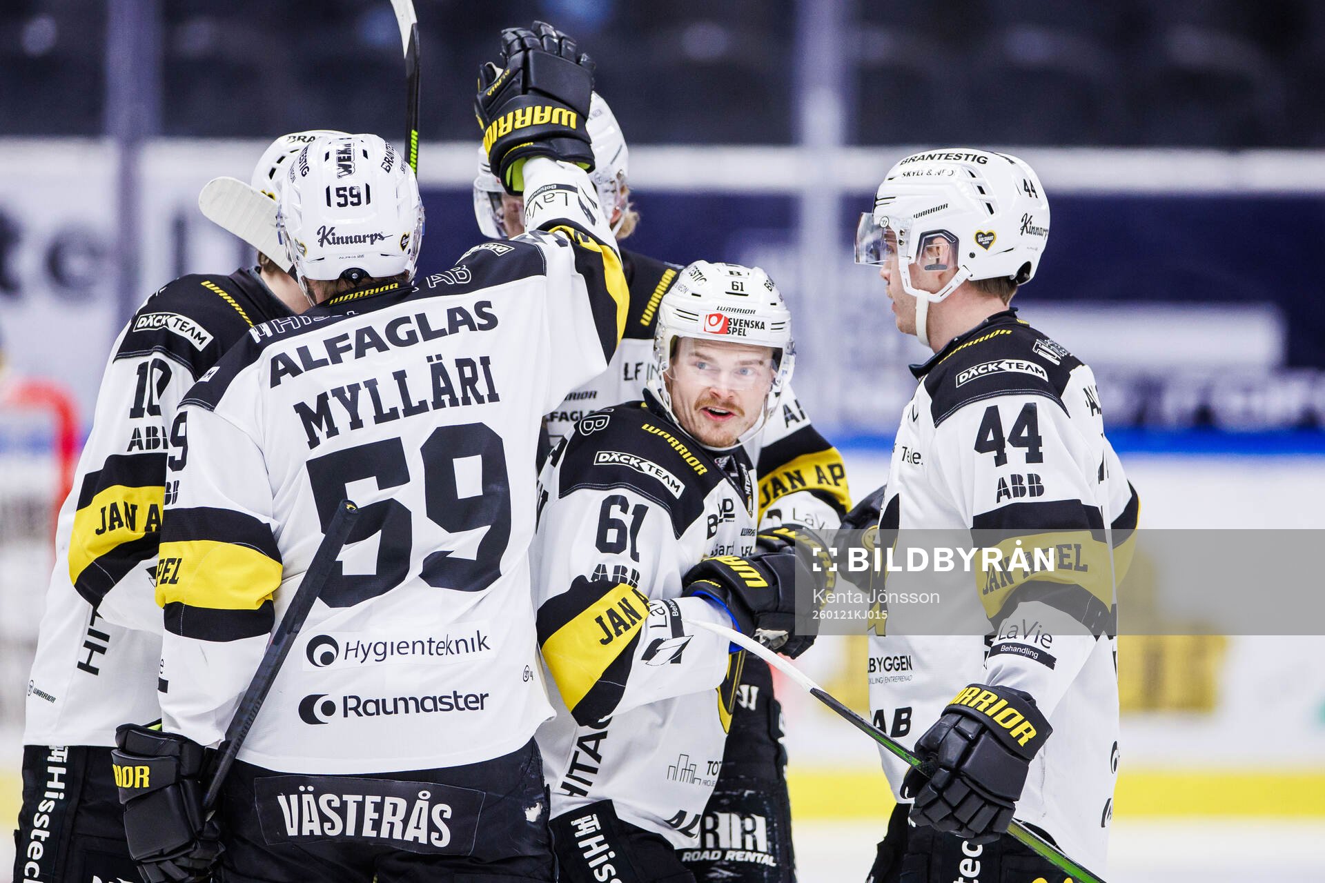 Västerås Malte Sjögren jublar med Jimmie Jansson Lorek,