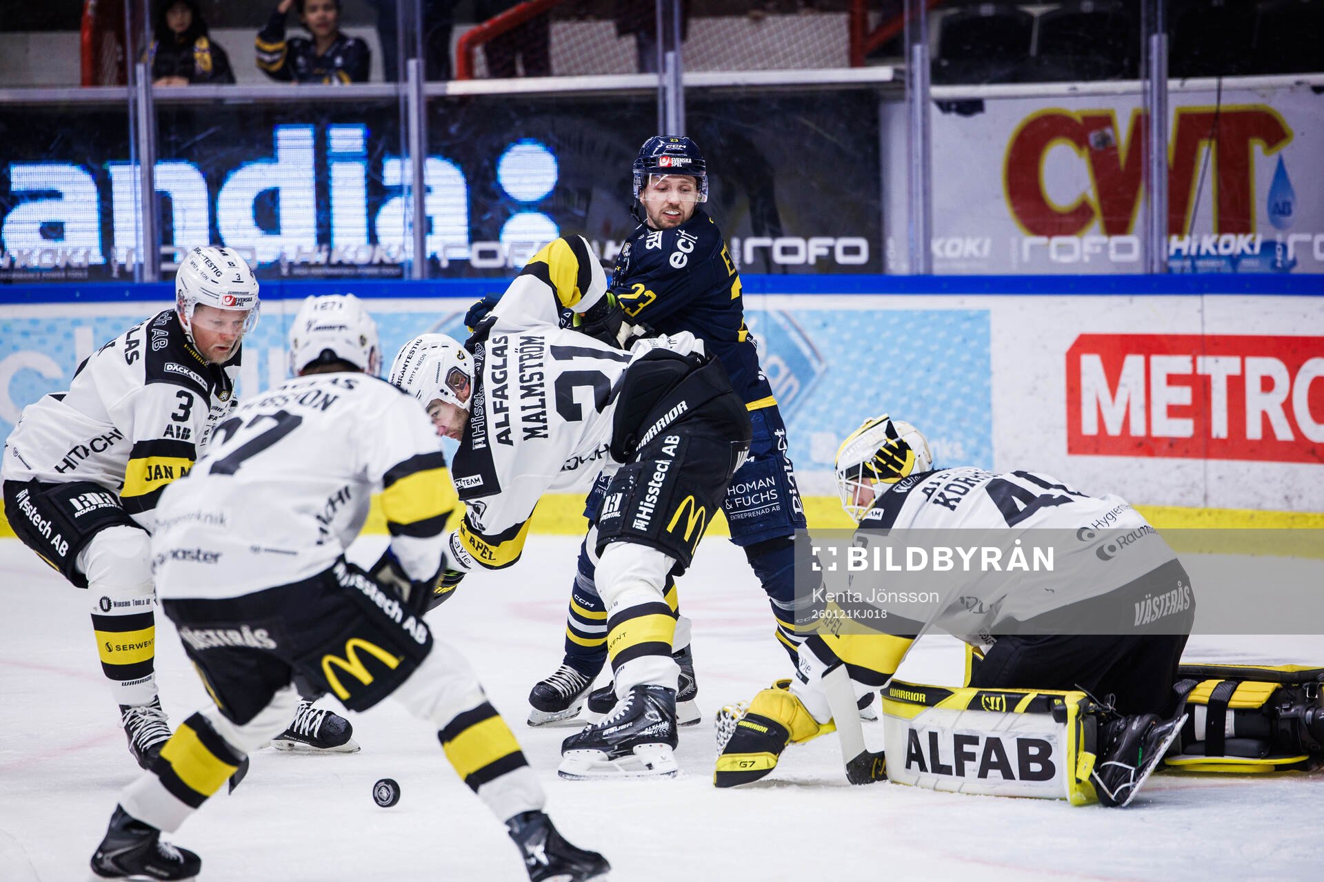 Västerås Niklas Folin och Henrik Malmström och målvakt