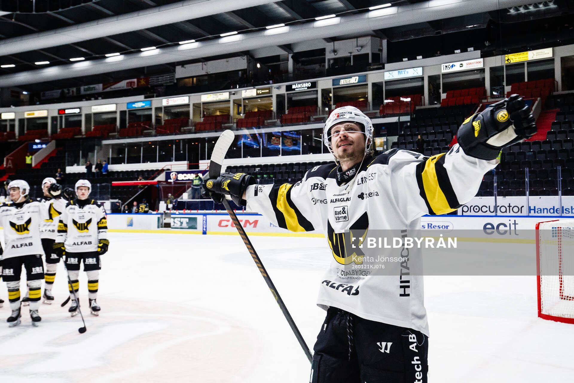 Västerås Jimmie Jansson Lorek jublar med lagkamrater