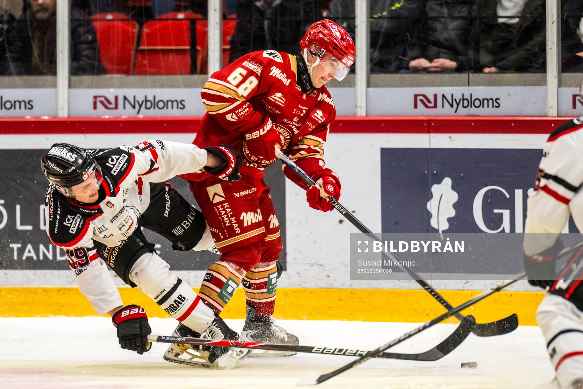 Nybros Elias Stenman och Kalmars Eddie Levin